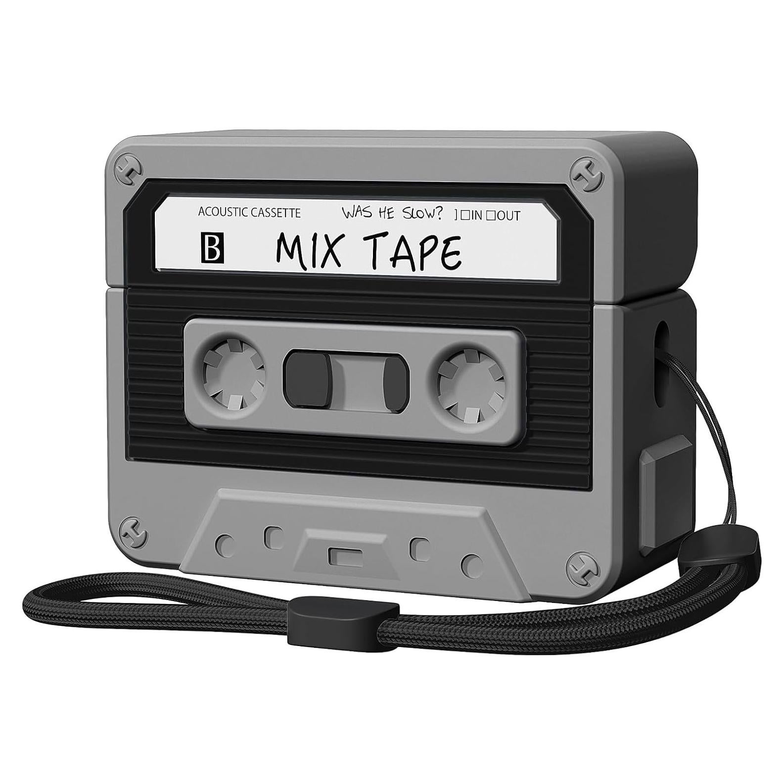 Funda de Silicona KOREDA para AirPods Pro 1 y 2 - Diseño Cinta de Casete