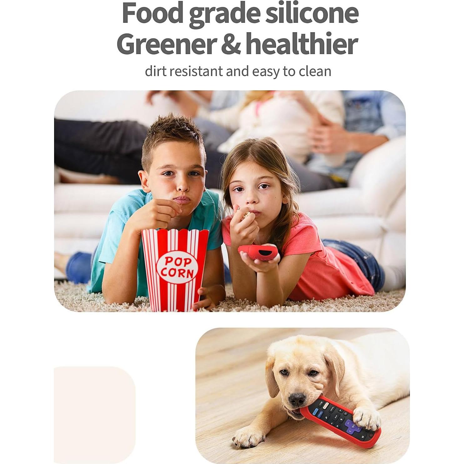 Funda de Silicona Antideslizante para Control Remoto Roku DUOLAXMENG