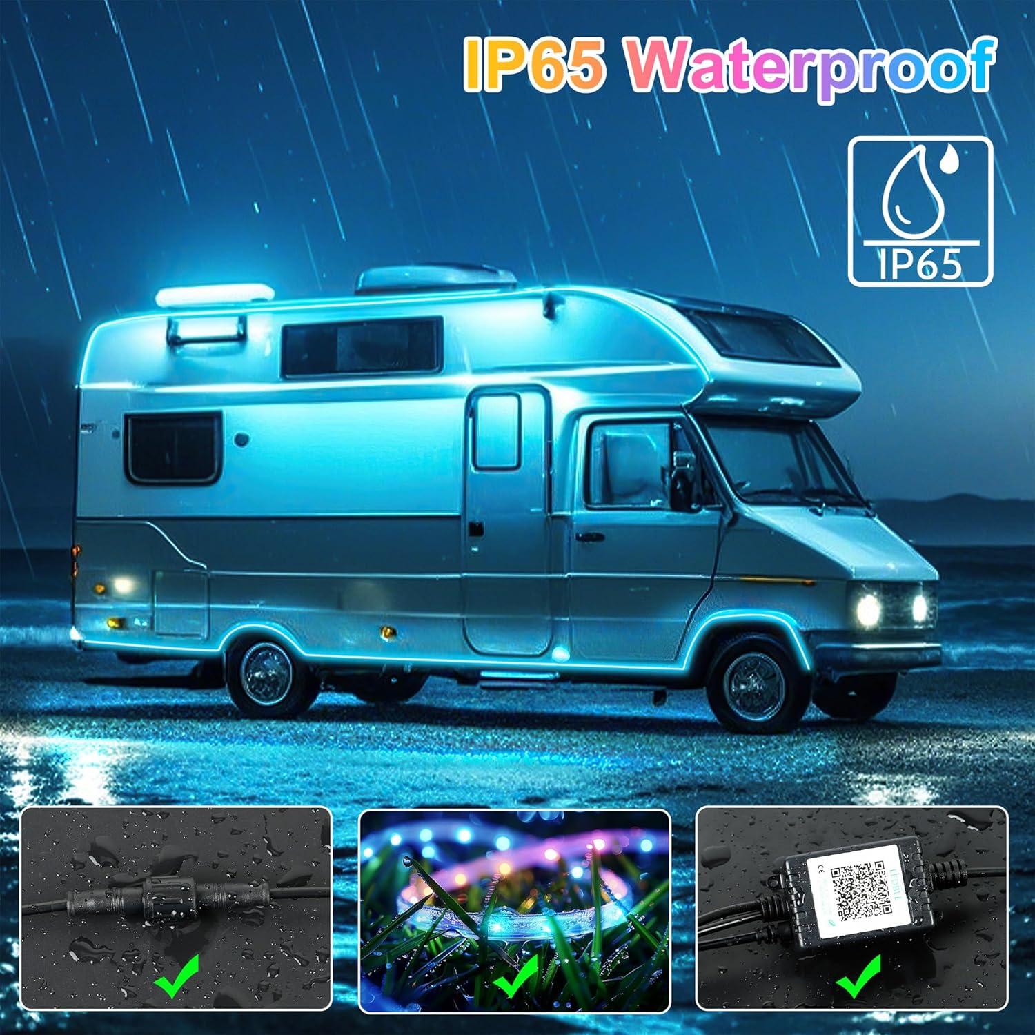 Luces LED RGB 6m Destlife para RV, impermeables y control remoto