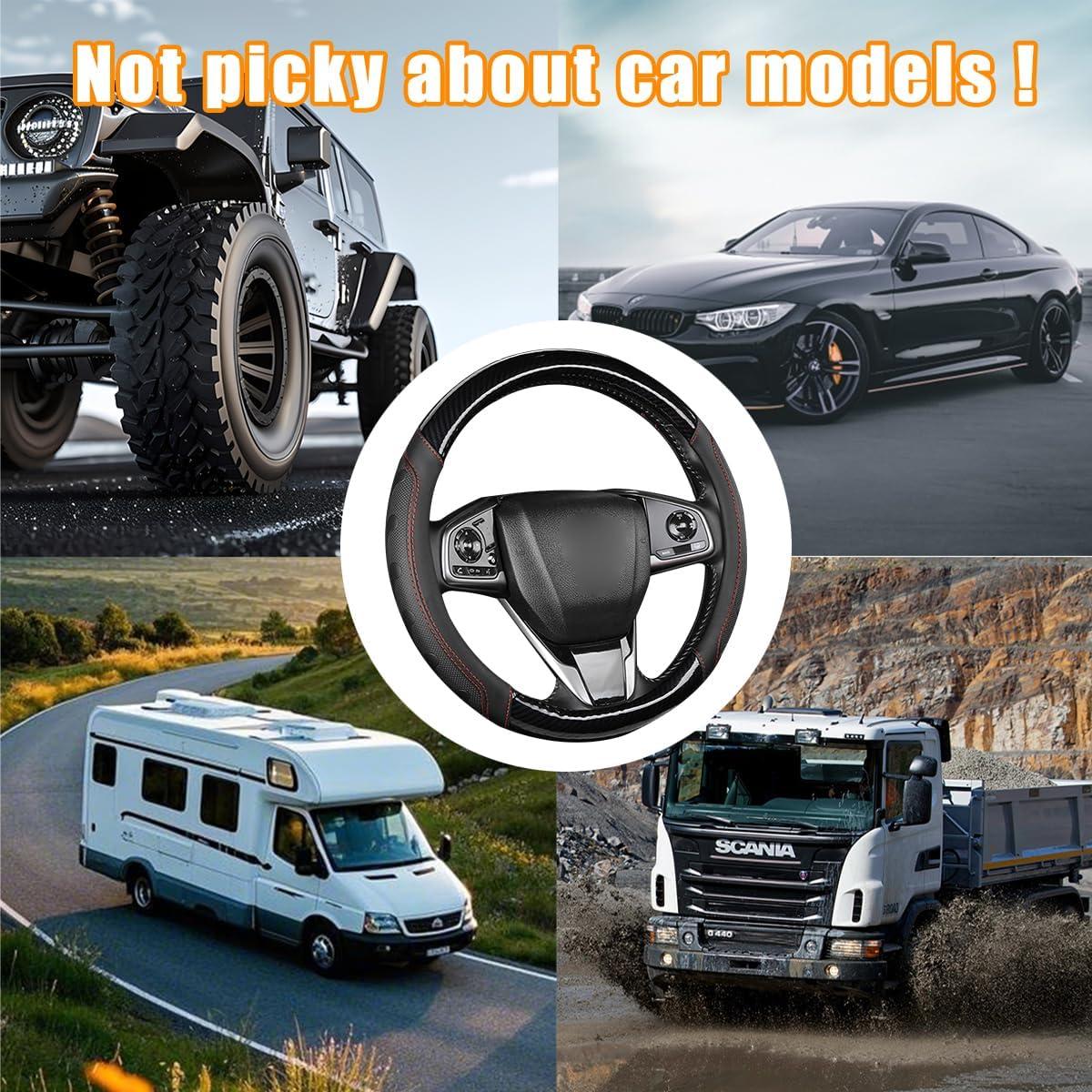 Cubierta de Volante Zpana 38 cm Fibra de Carbono Antideslizante