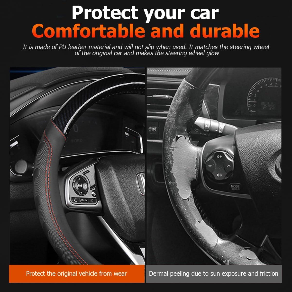 Cubierta de Volante Zpana 38 cm Fibra de Carbono Antideslizante