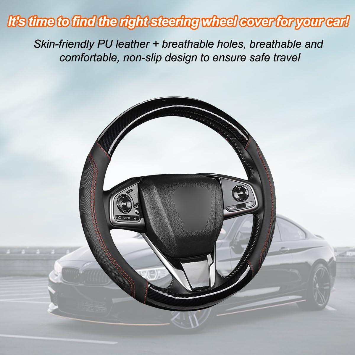 Cubierta de Volante Zpana 38 cm Fibra de Carbono Antideslizante