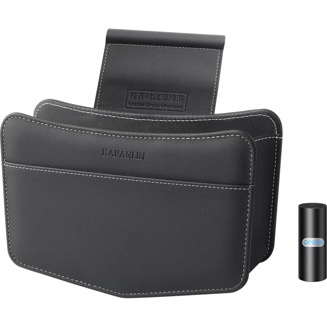 Cubo de Basura KAFANLIN Pequeño Negro 800ml Colgante Auto