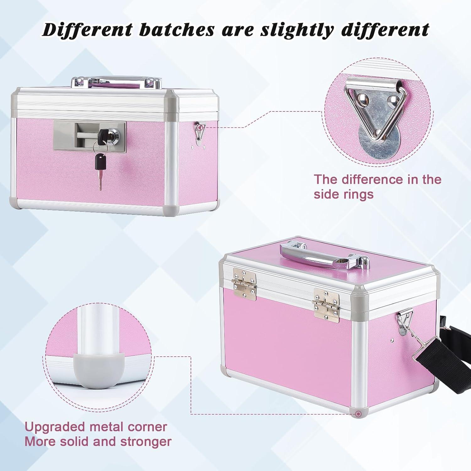 Caja de Medicinas xyd Rosa Aluminio 25.9x15.7x19.6 cm