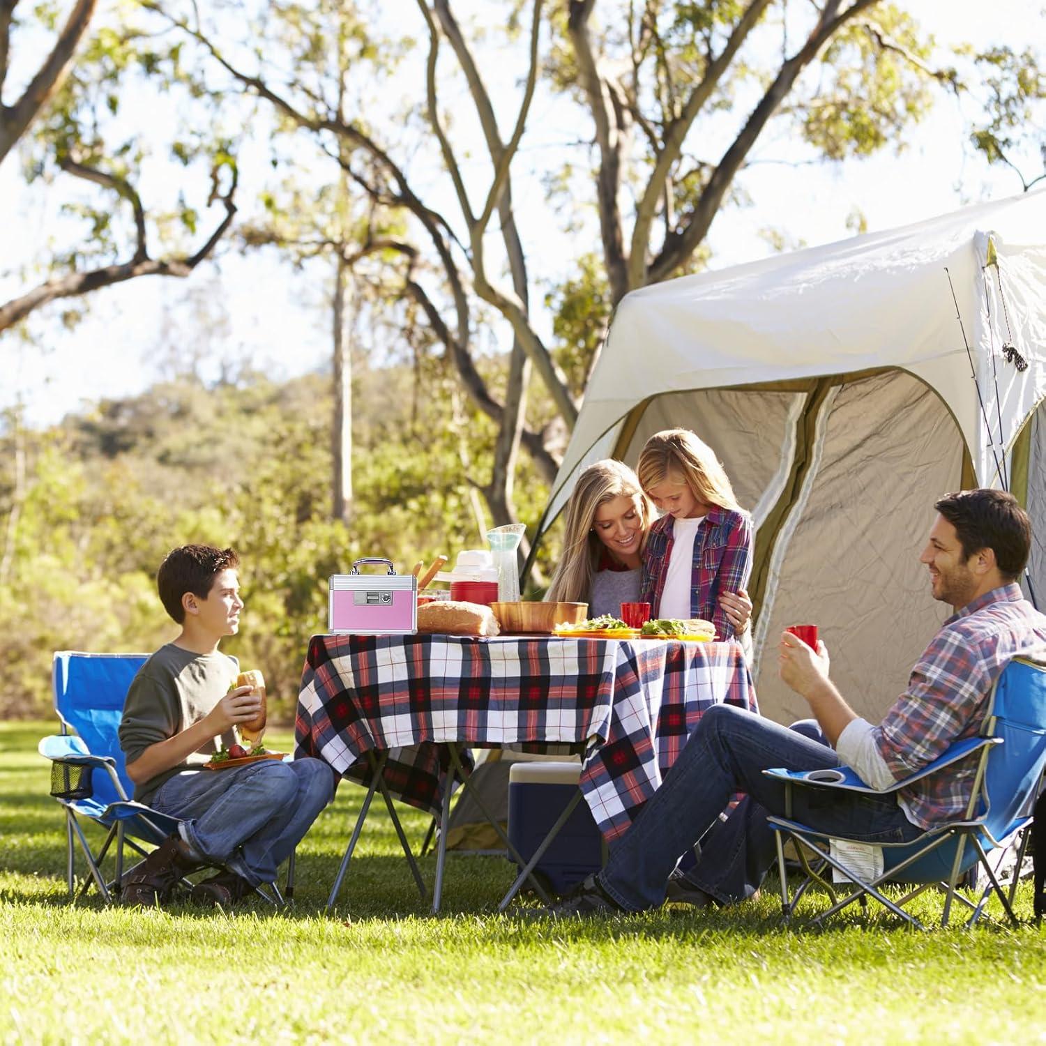 Caja de Medicinas xyd Rosa Aluminio 25.9x15.7x19.6 cm