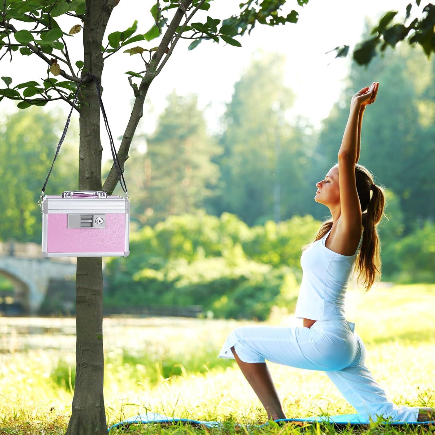 Caja de Medicinas xyd Rosa Aluminio 25.9x15.7x19.6 cm