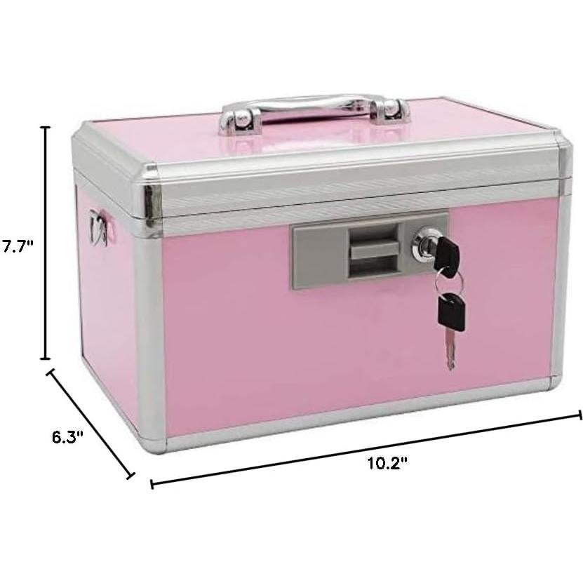 Caja de Medicinas xyd Rosa Aluminio 25.9x15.7x19.6 cm