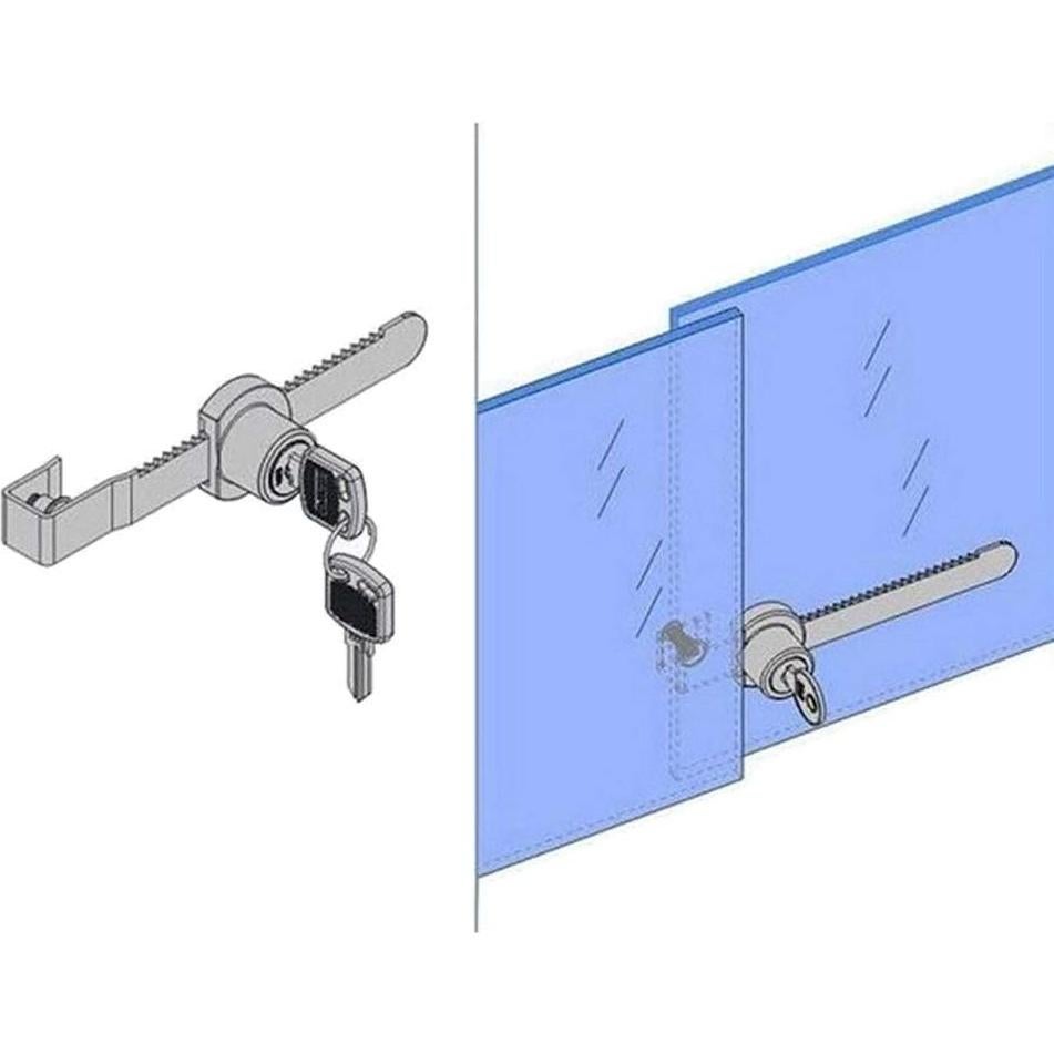 Cerradura de Exhibición Sissinda para Puerta de Vidrio 2 PC