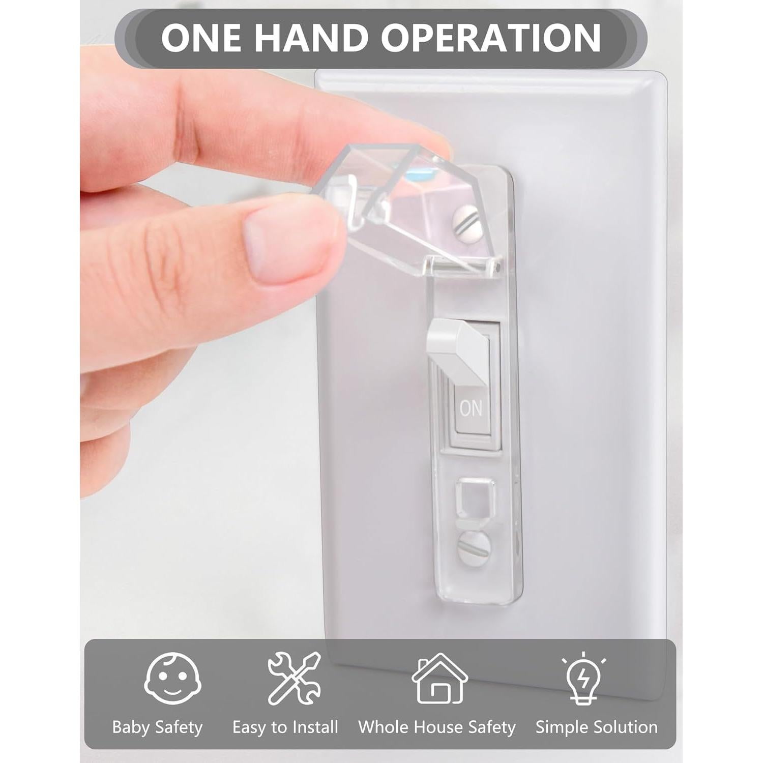 Protector de Interruptor de Luz Gebena 2 Piezas Transparente