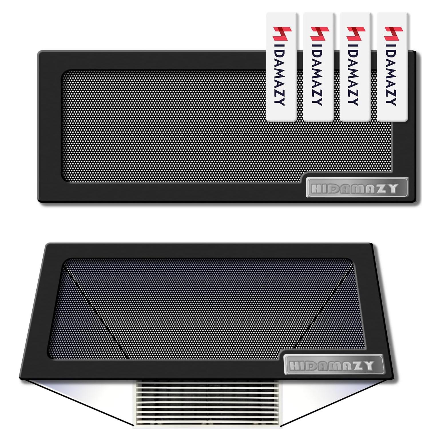 Cubierta de Ventilación Magnética HIDAMAZY 4x10" Negro 2 Piezas