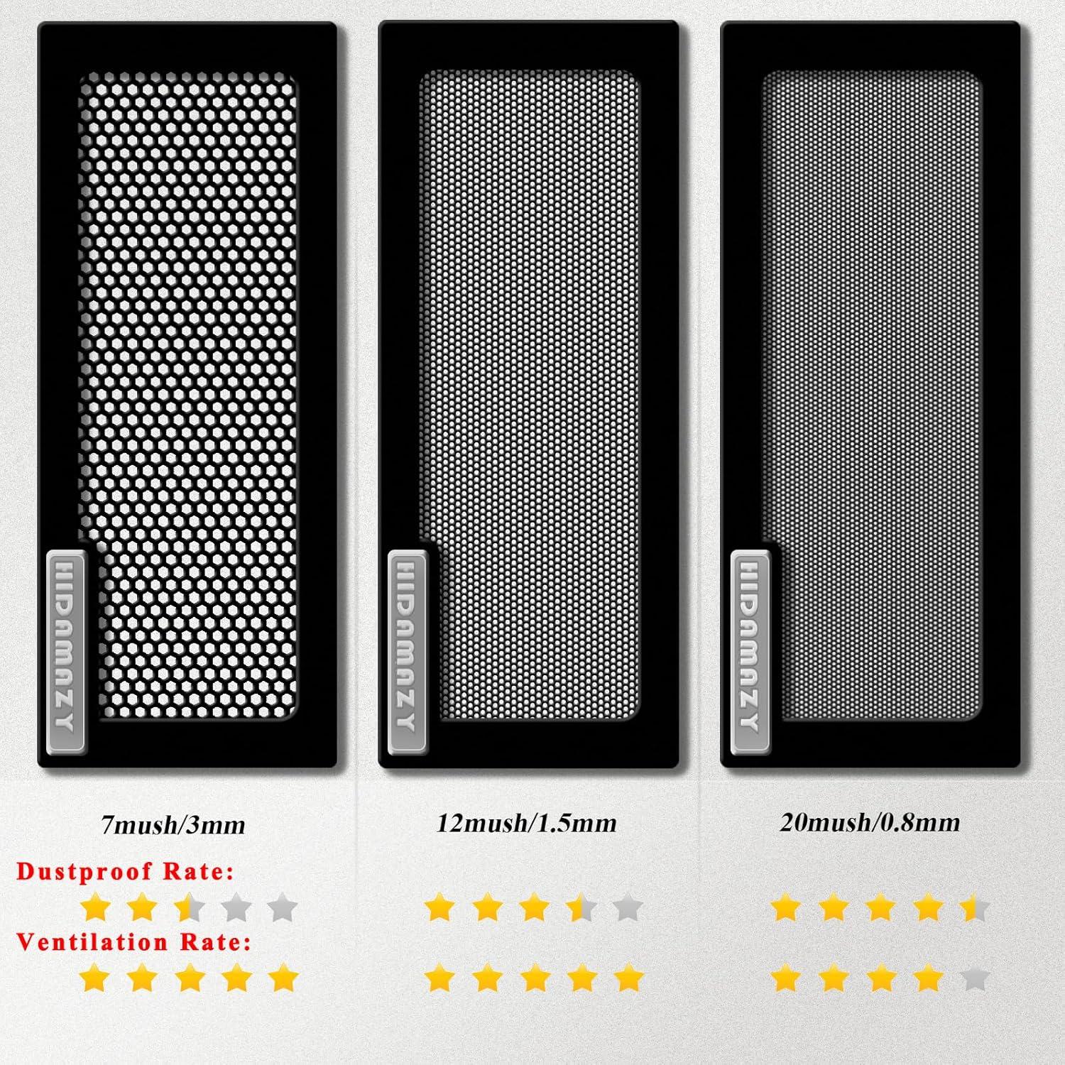 Cubierta de Ventilación Magnética HIDAMAZY 4x10" Negro 2 Piezas