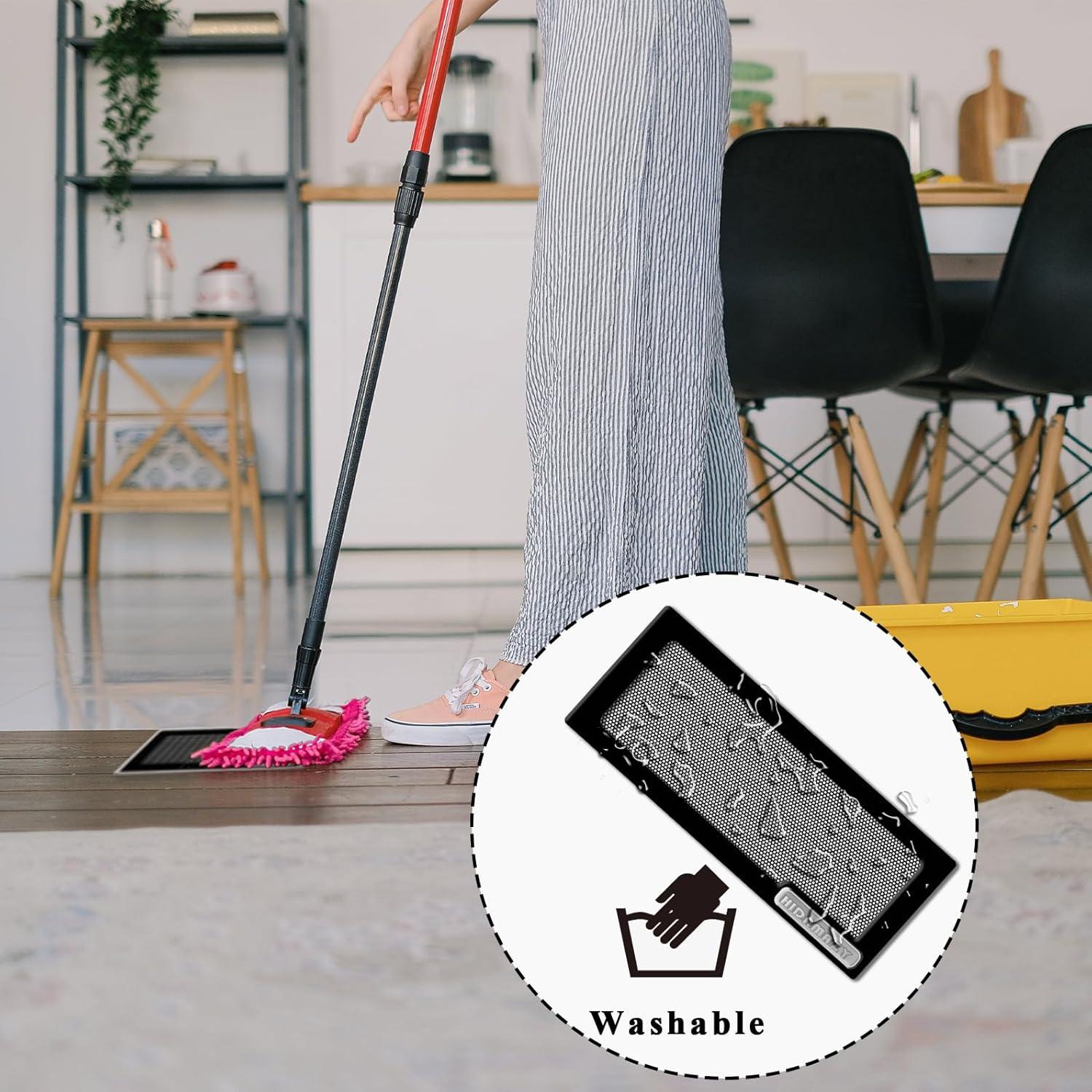 Cubierta de Ventilación Magnética HIDAMAZY 4x10" Negro 2 Piezas