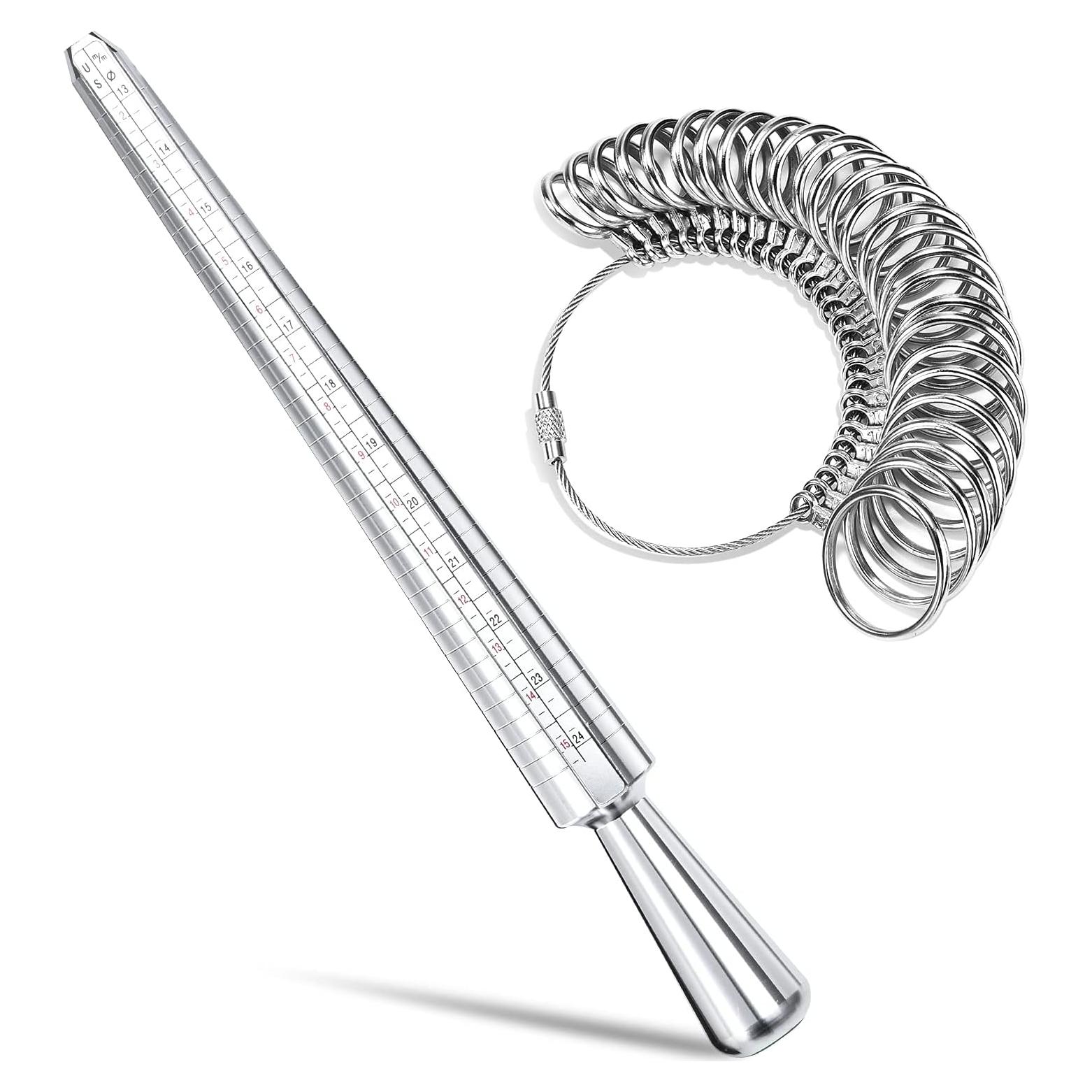 Medidor de Tallas de Anillos NuLink 27 Piezas Aluminio