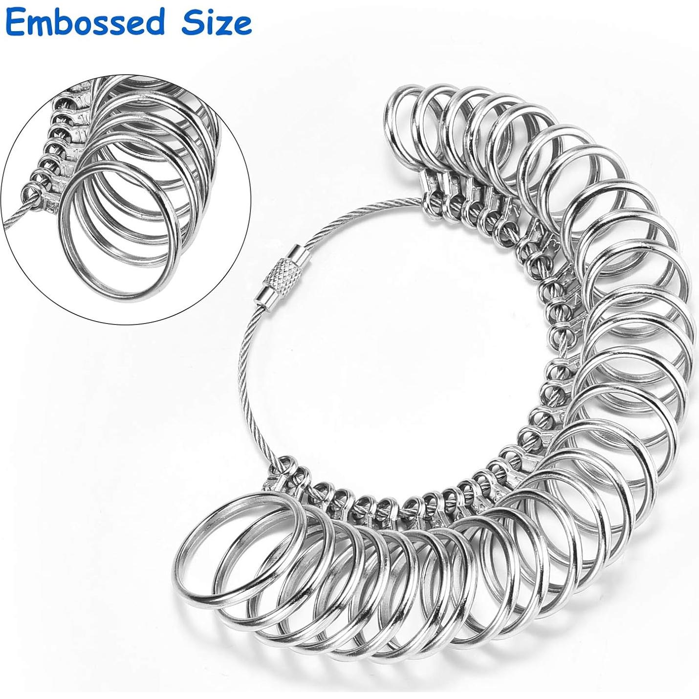 Medidor de Tallas de Anillos NuLink 27 Piezas Aluminio