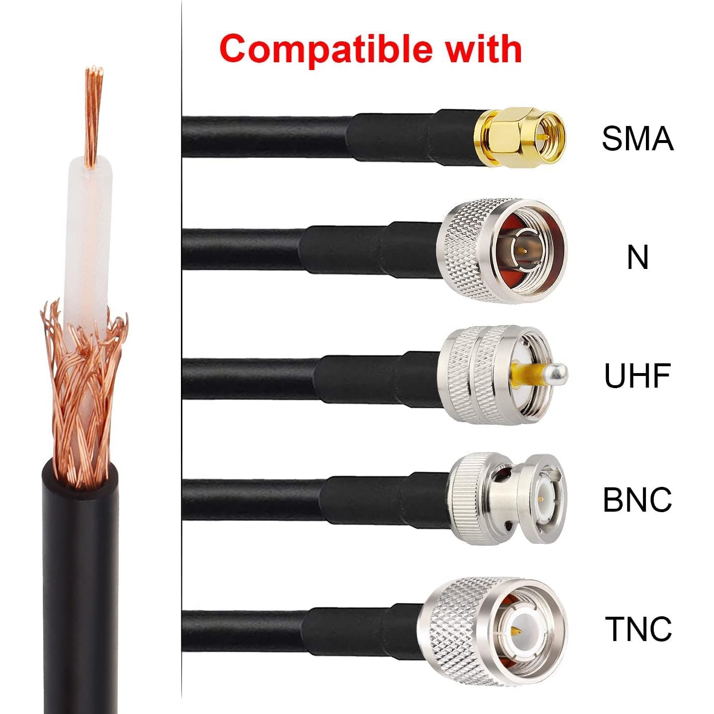 Cable Coaxial RG174 MOOKEERF 9.14m 50 Ohm Baja Pérdida