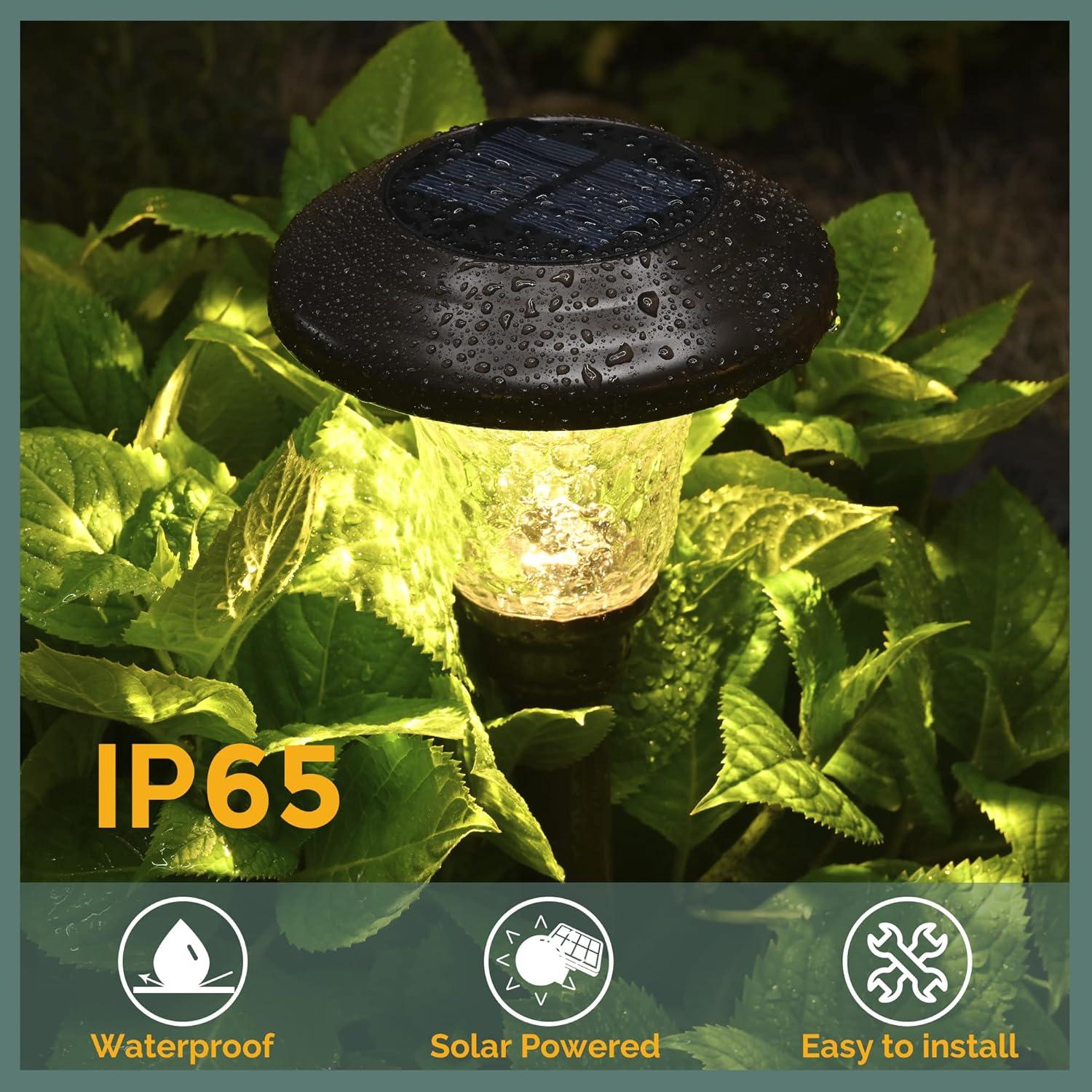 Luces Solares de Jardín GIGALUMI 8 Piezas LED 3500K Marrón