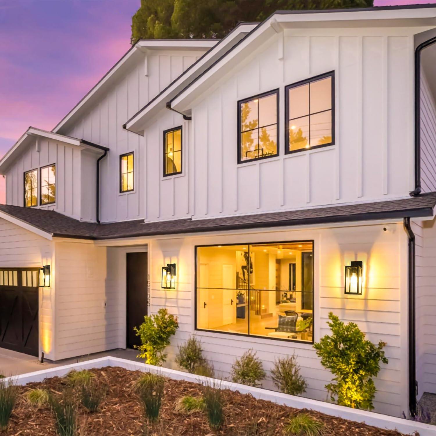 Lámpara de Pared Exterior SHINE HAI con Sensor Dusk to Dawn