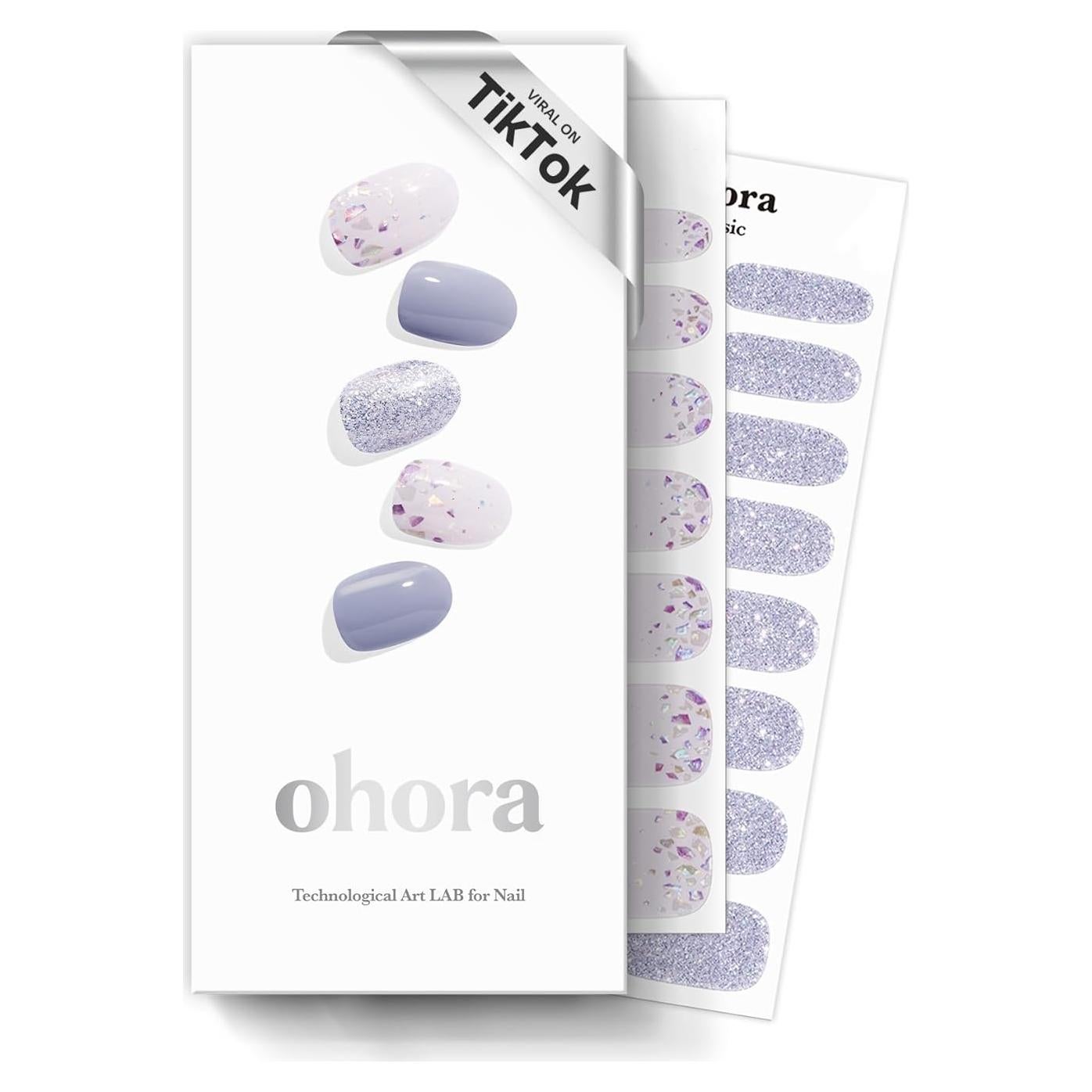 Tiras de Uñas de Gel Semi Curadas ohora N Afterglow - Azul Brillante