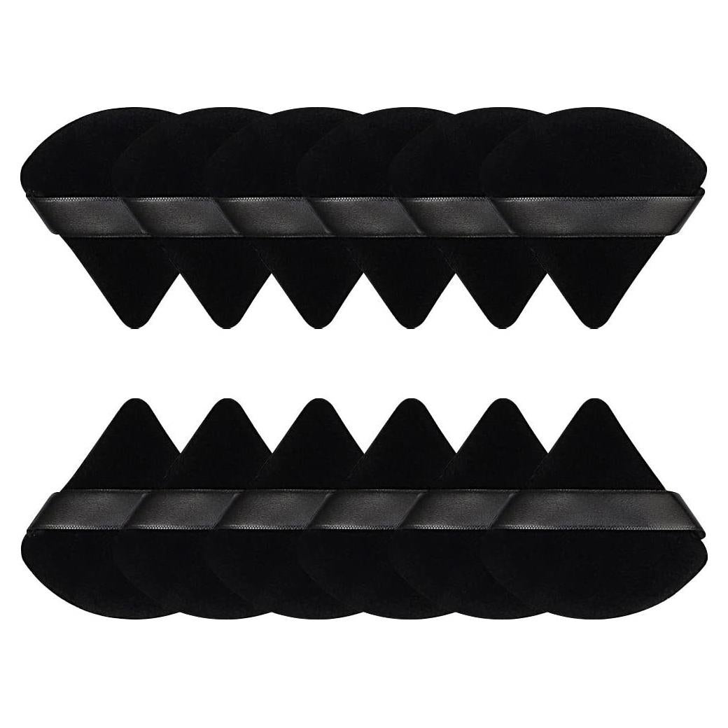 Esponjas de Maquillaje Pimoys 12 Piezas Triangular Negro