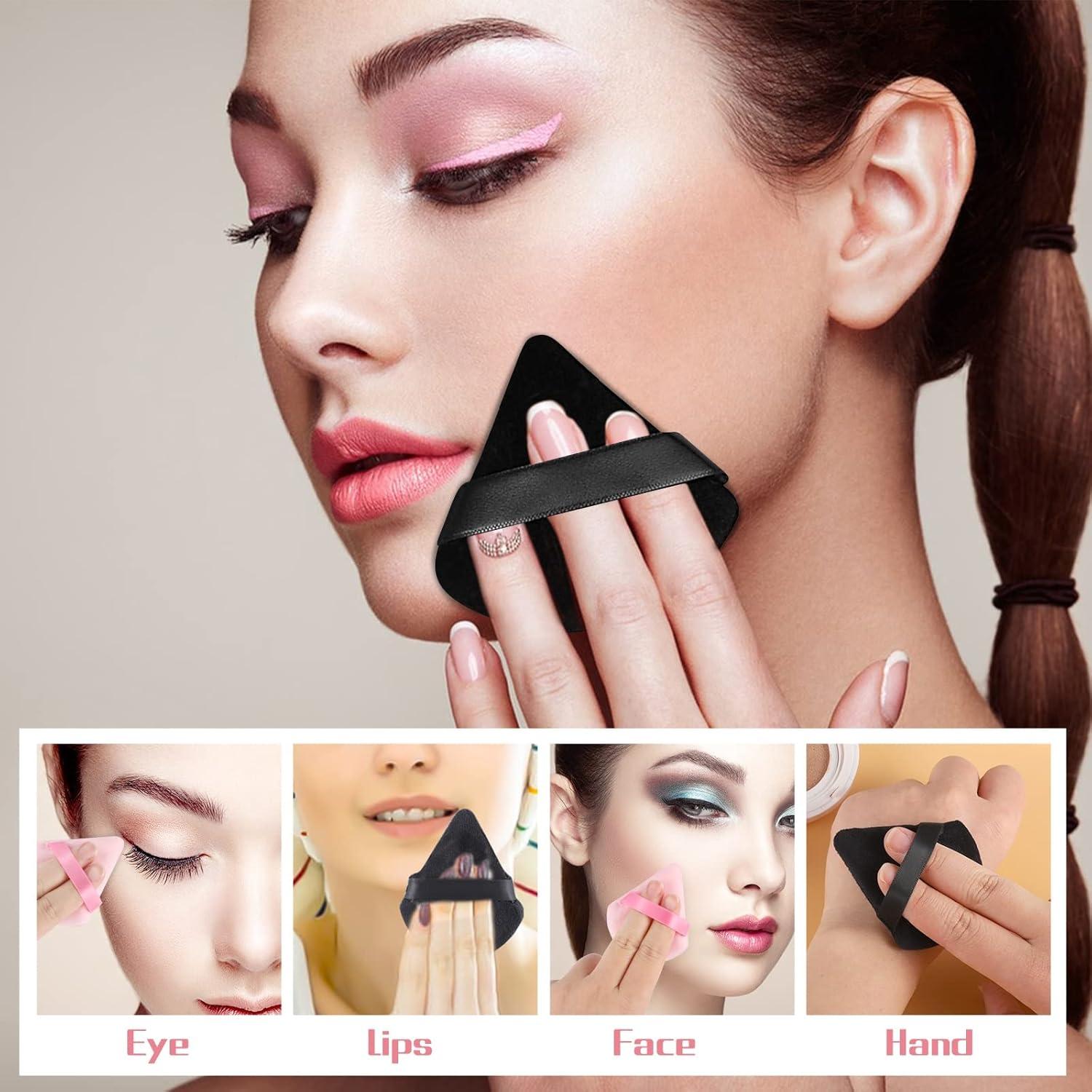 Esponjas de Maquillaje Pimoys 12 Piezas Triangular Negro