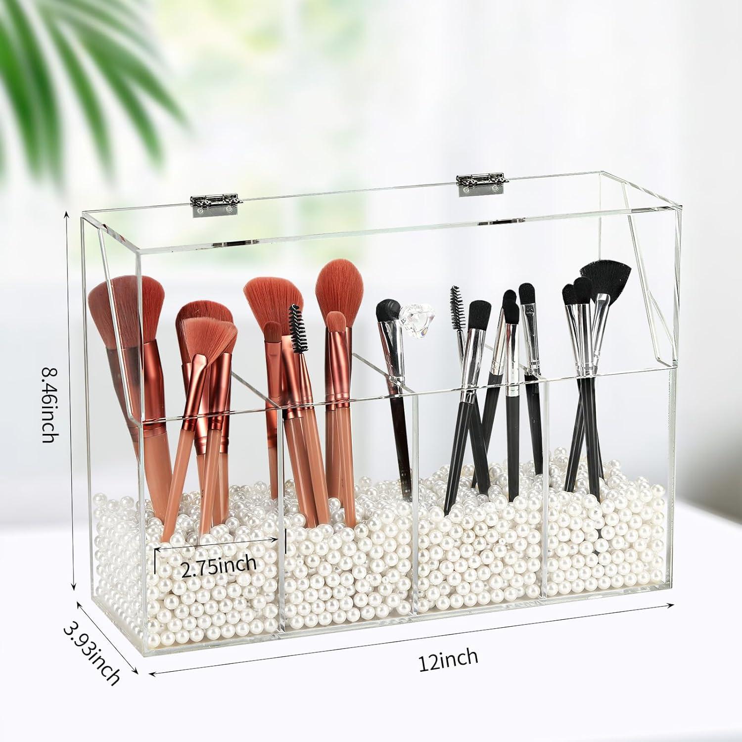 Organizador de Maquillaje Acrílico VEVITTS con 4 Compartimentos
