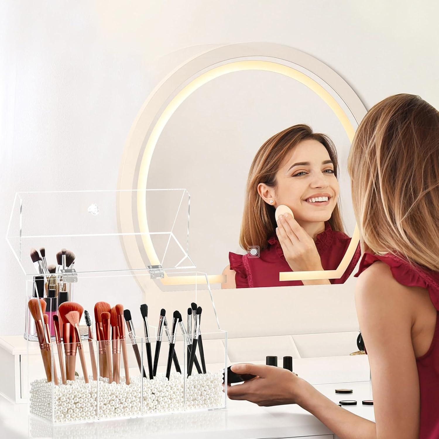 Organizador de Maquillaje Acrílico VEVITTS con 4 Compartimentos