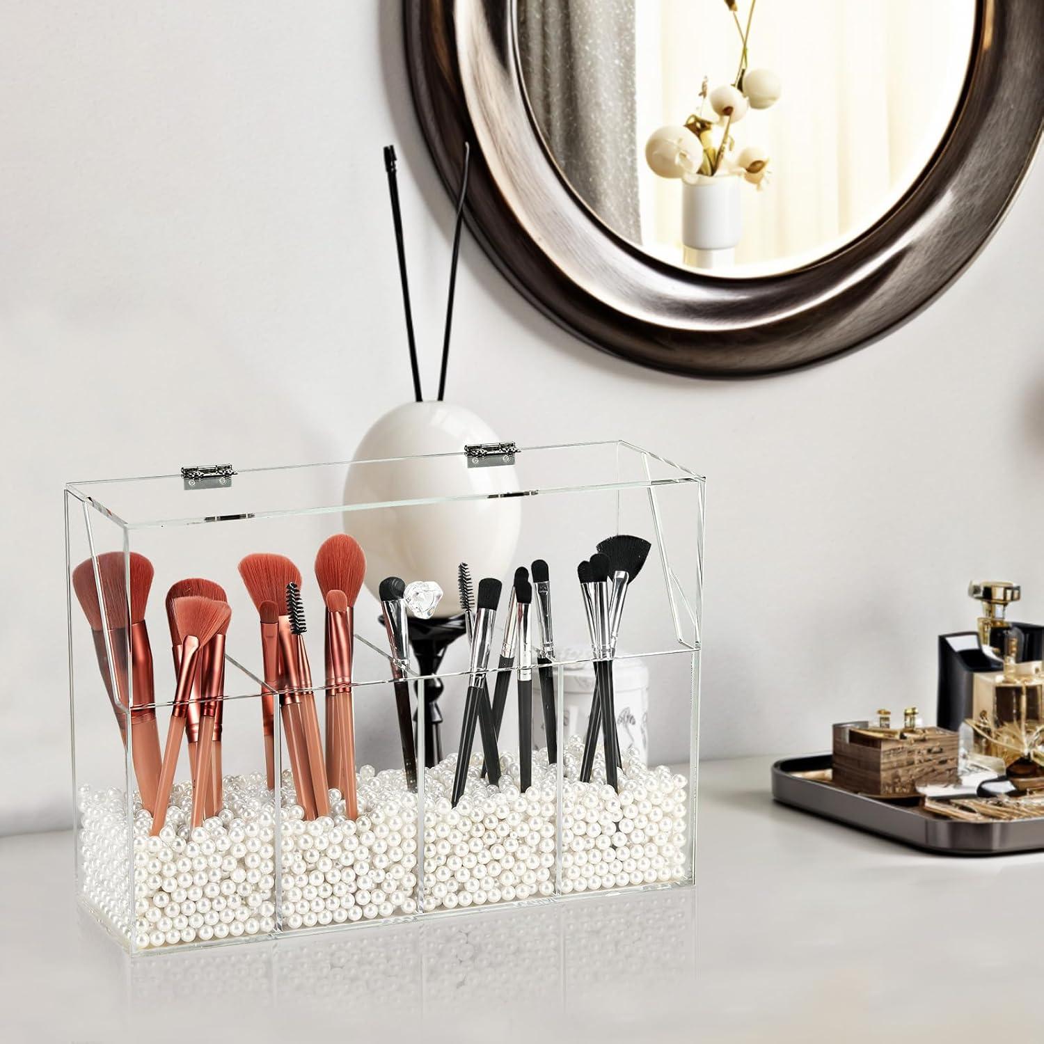 Organizador de Maquillaje Acrílico VEVITTS con 4 Compartimentos