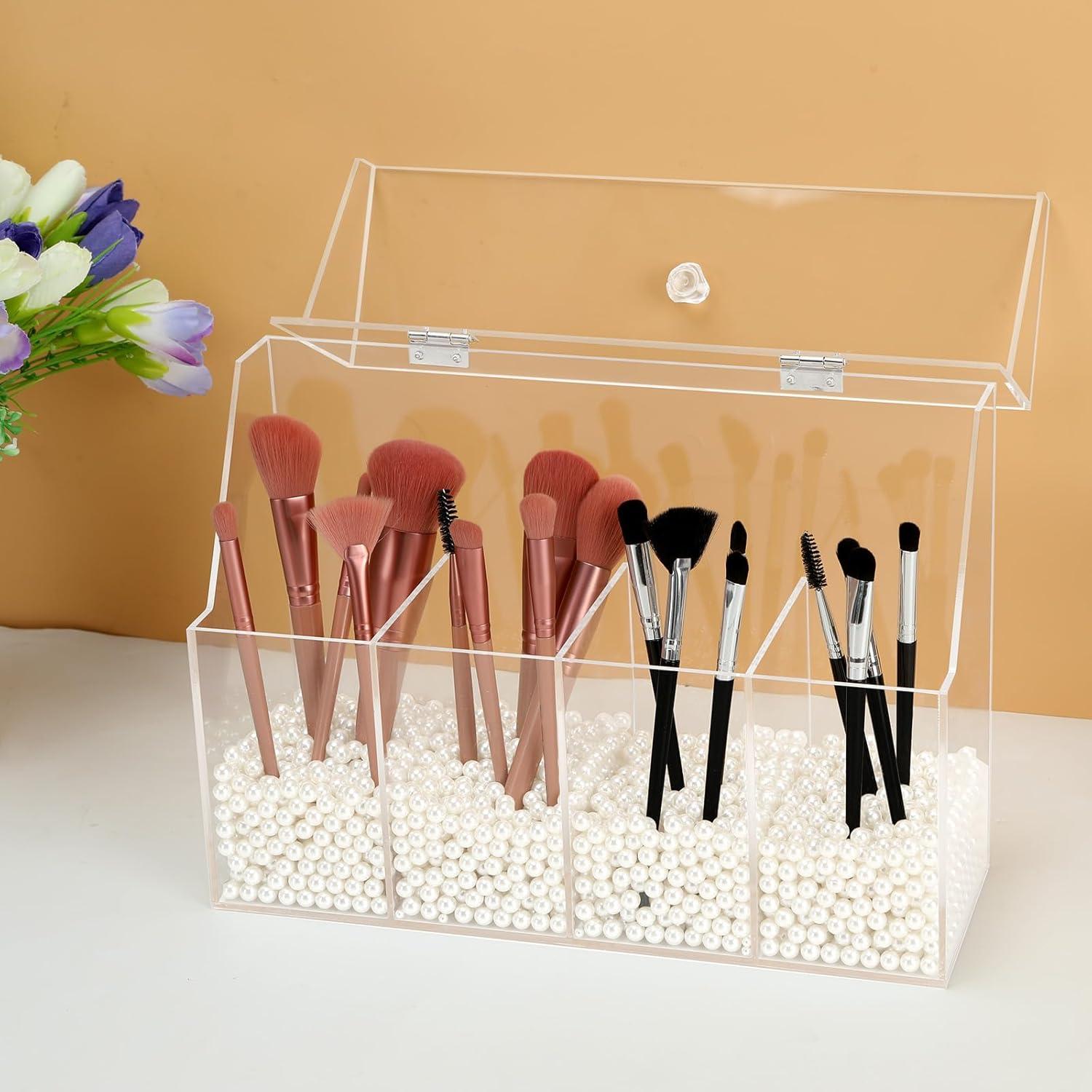 Organizador de Maquillaje Acrílico VEVITTS con 4 Compartimentos