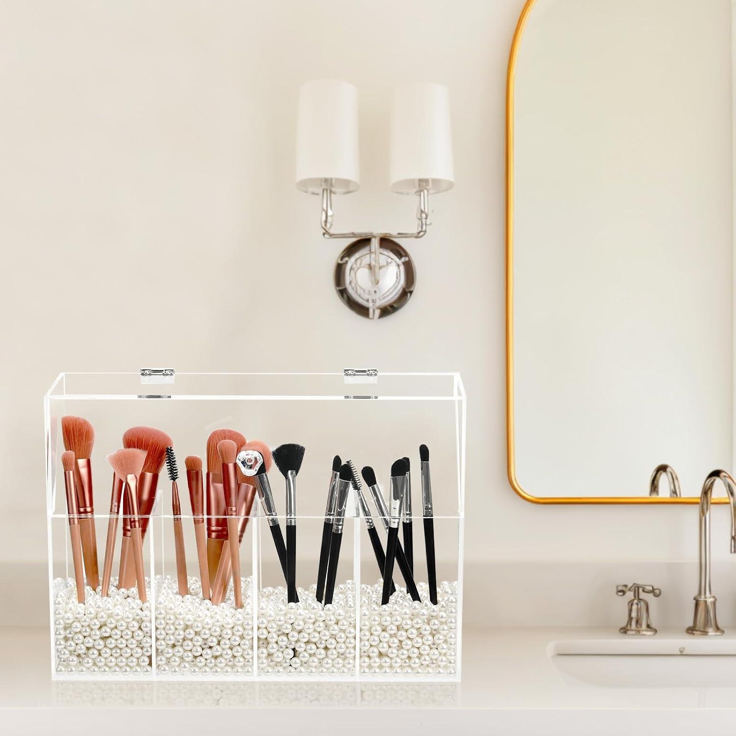 Organizador de Maquillaje Acrílico VEVITTS con 4 Compartimentos