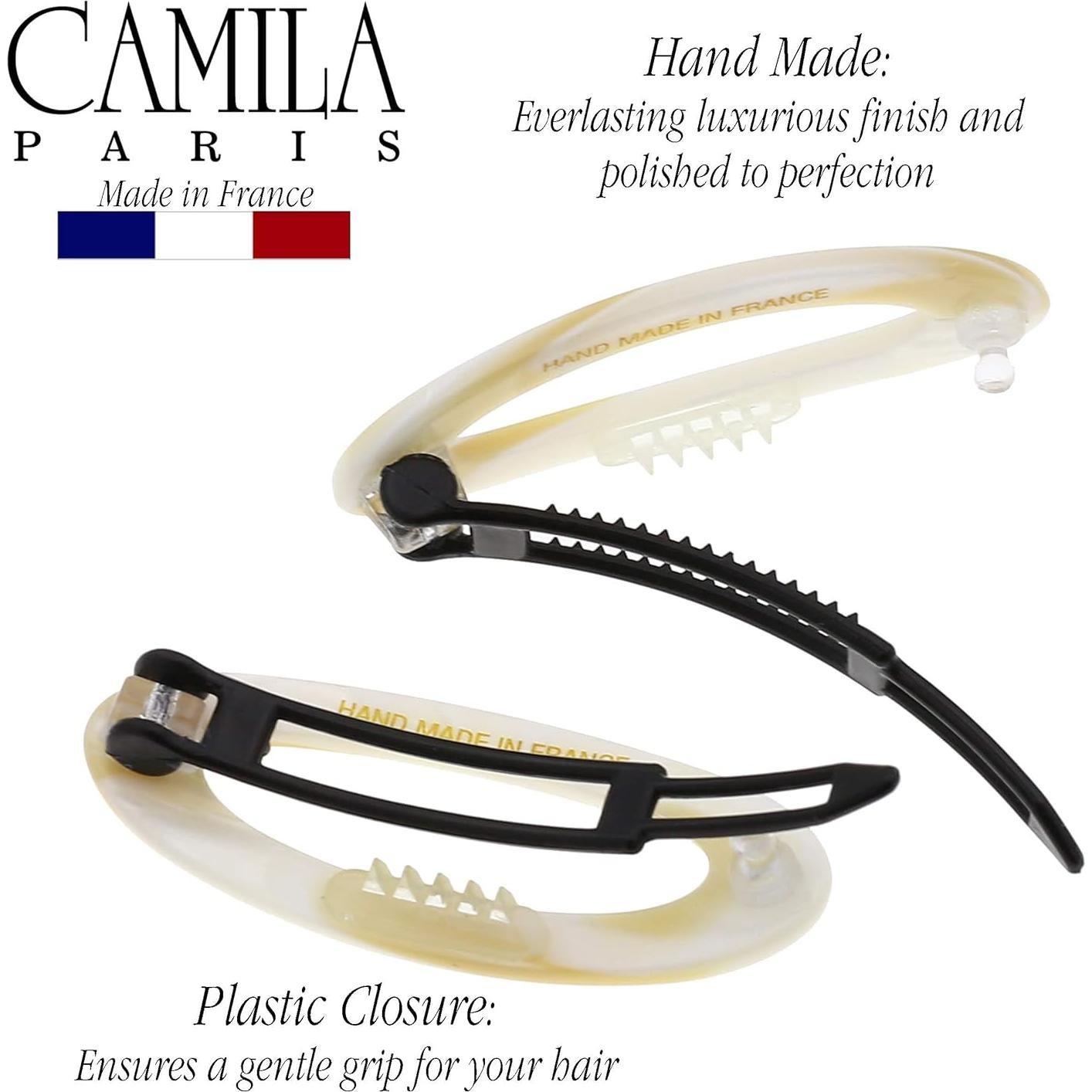 Clip de Barrette para Cabello Camila Paris CP1994-2 Beige 5.08 cm