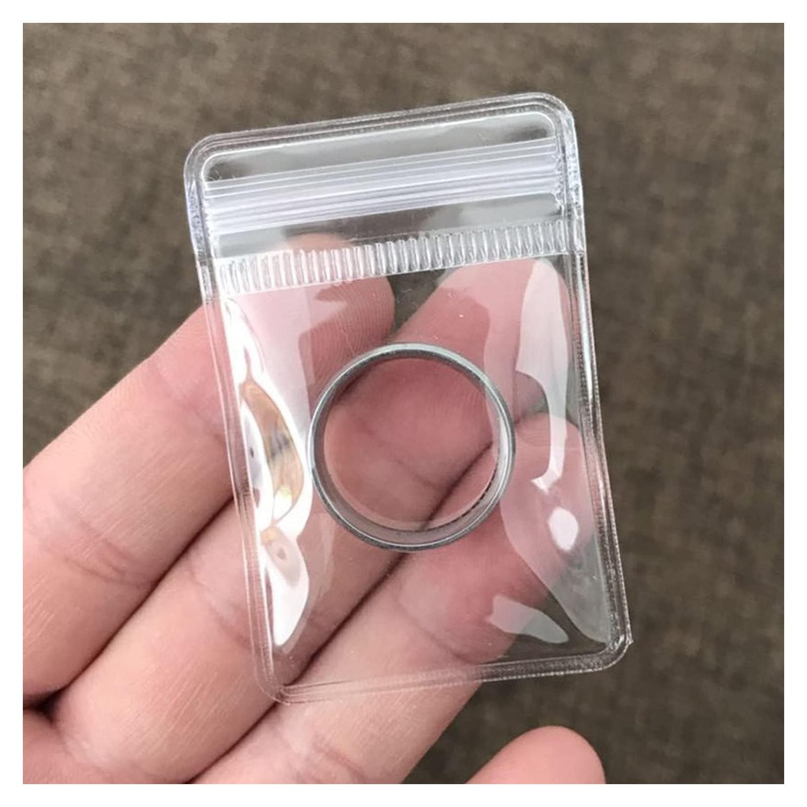 100 Bolsas Transparentes de Joyería AOLEIXIYA con Cierre 5x7 cm