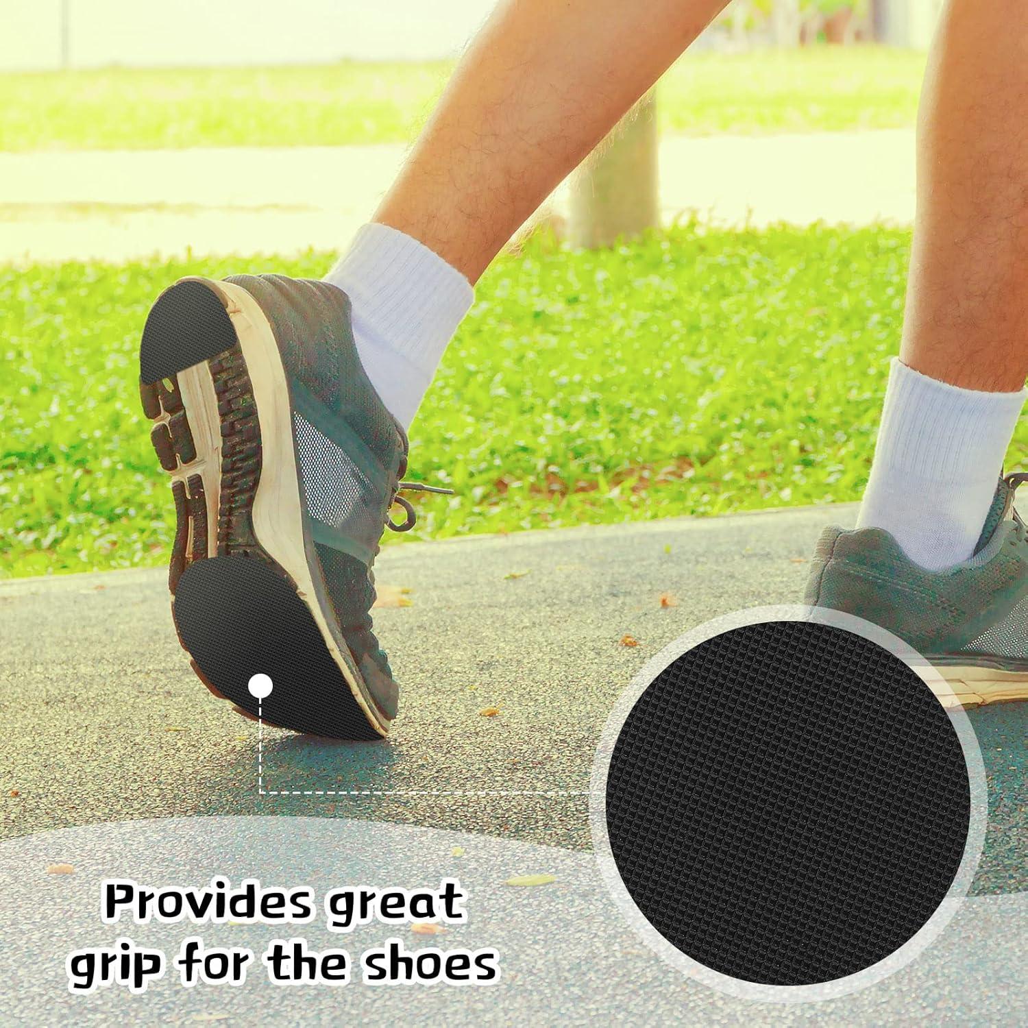 10 Almohadillas Antideslizantes para Zapatos Goma Negra 7.9x12.9cm