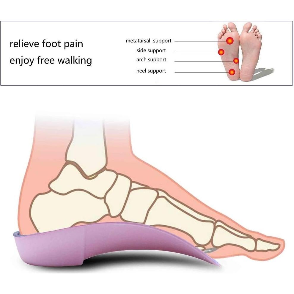 Plantillas ortopédicas 3/4 PCSsole para fascitis plantar y pies planos