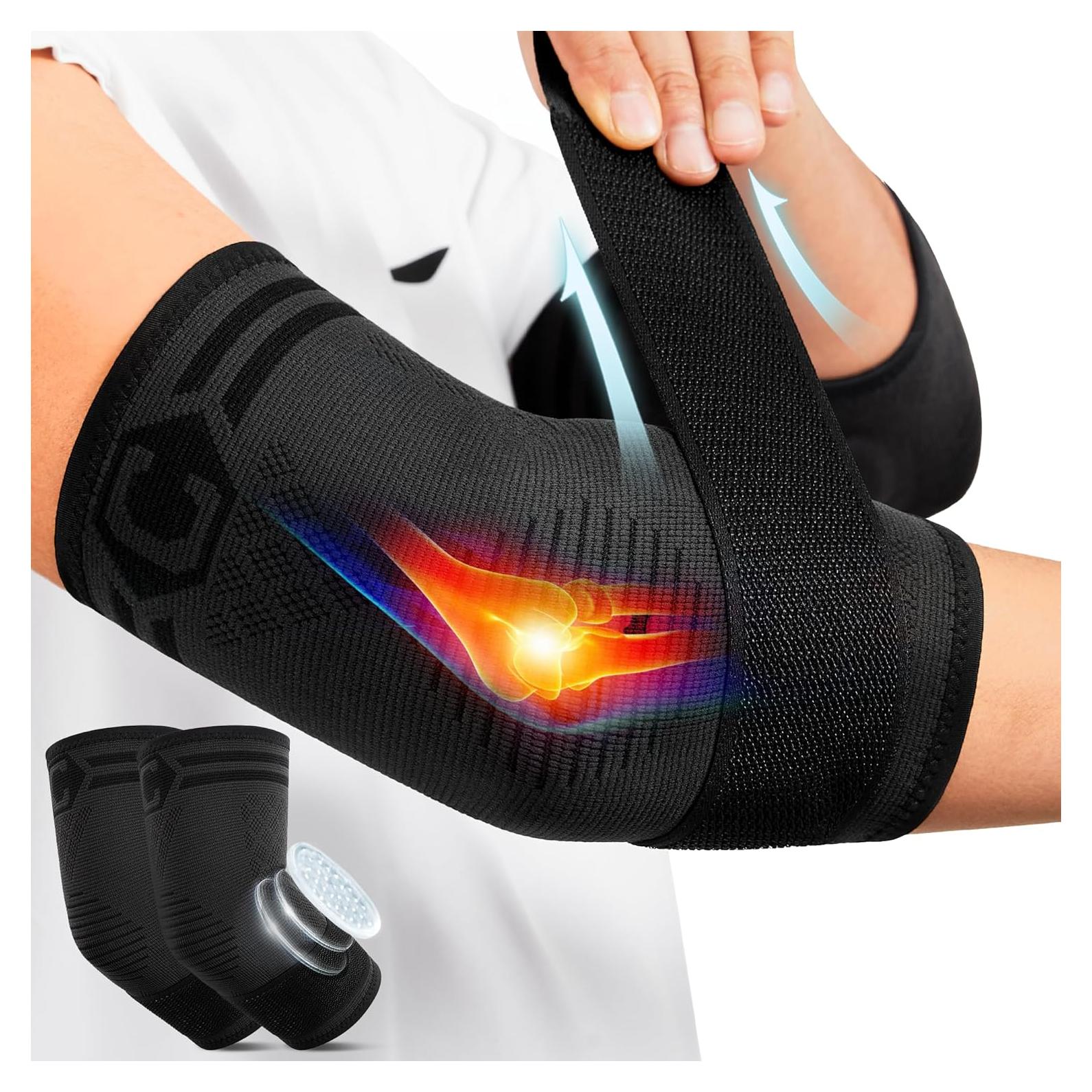 Manga de Compresión para Codo CAMBIVO EB30 - 2 Pack Negro