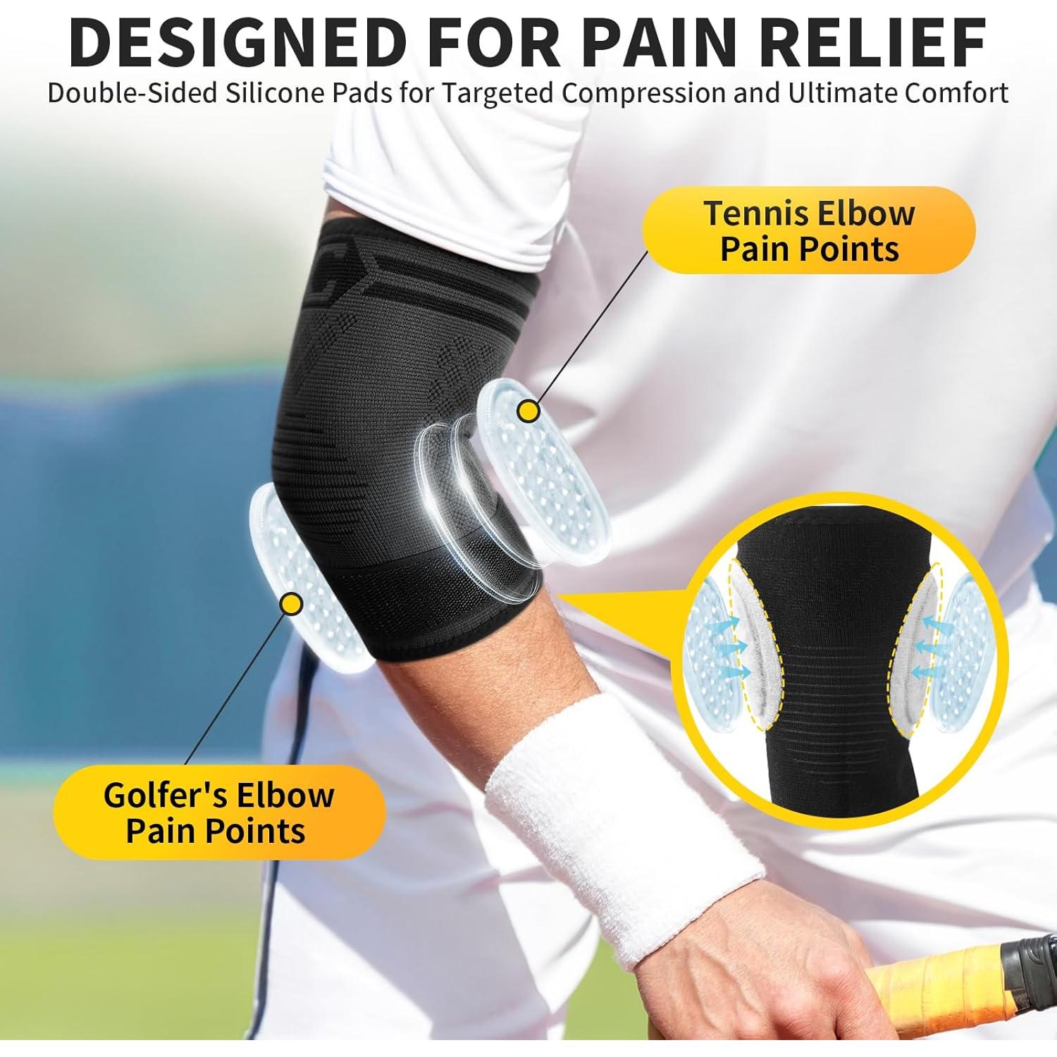 Manga de Compresión para Codo CAMBIVO EB30 - 2 Pack Negro