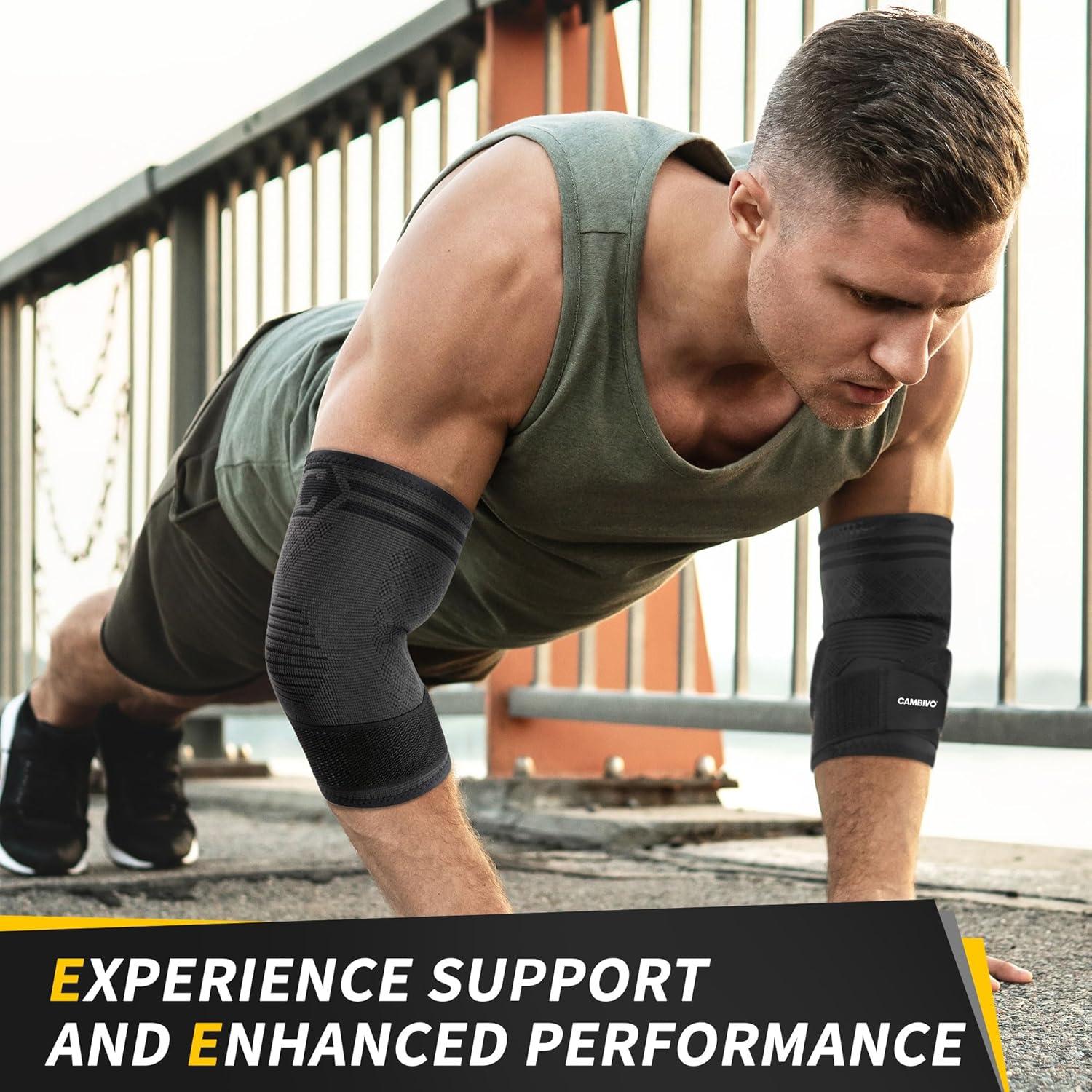 Manga de Compresión para Codo CAMBIVO EB30 - 2 Pack Negro