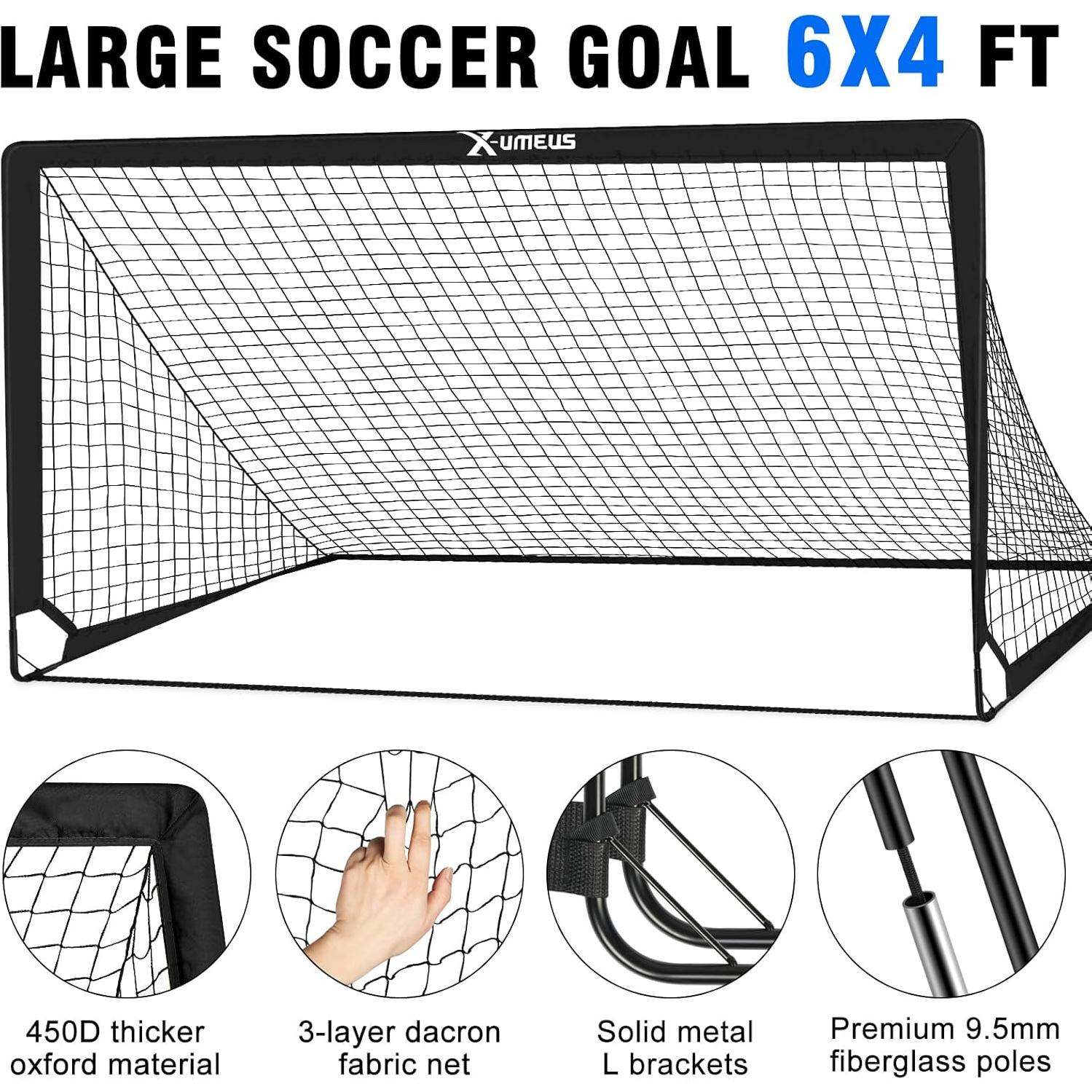 Portería de Fútbol Infantil X-UMEUS 1.83x1.22 m Set de 2