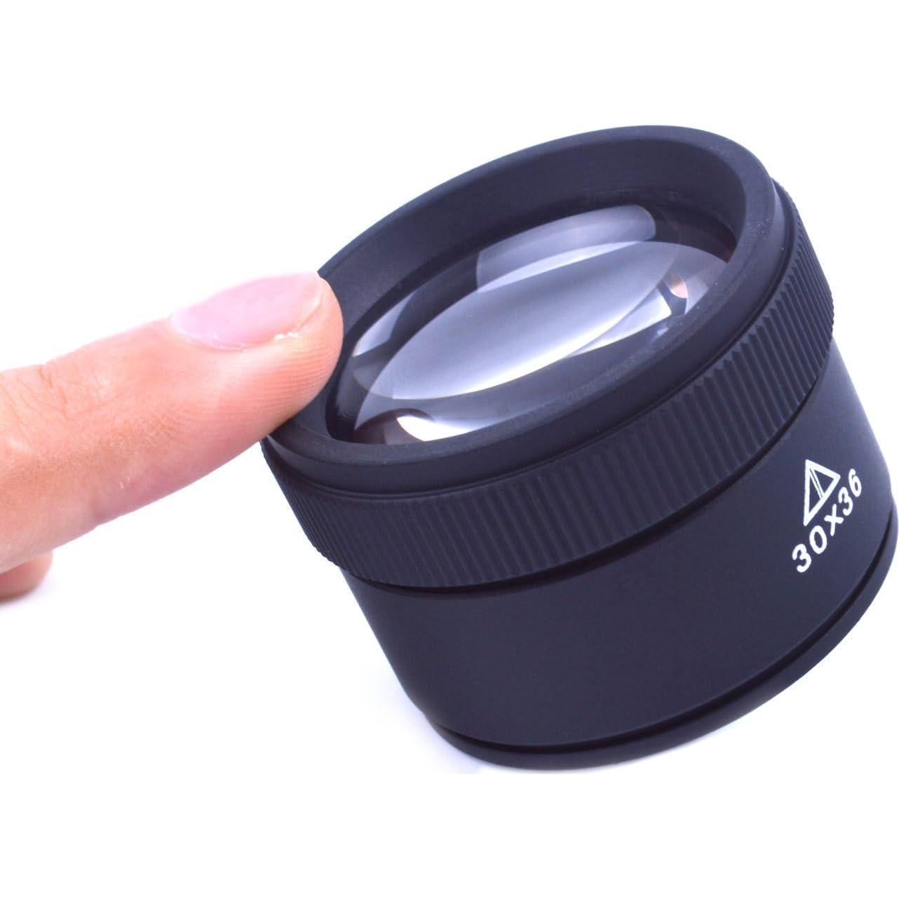 Lupa Portátil BronaGran 30X con Lente de Vidrio 36mm