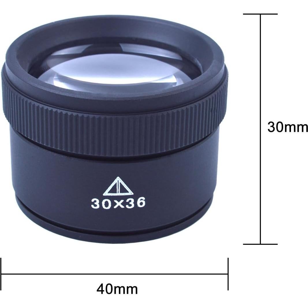 Lupa Portátil BronaGran 30X con Lente de Vidrio 36mm