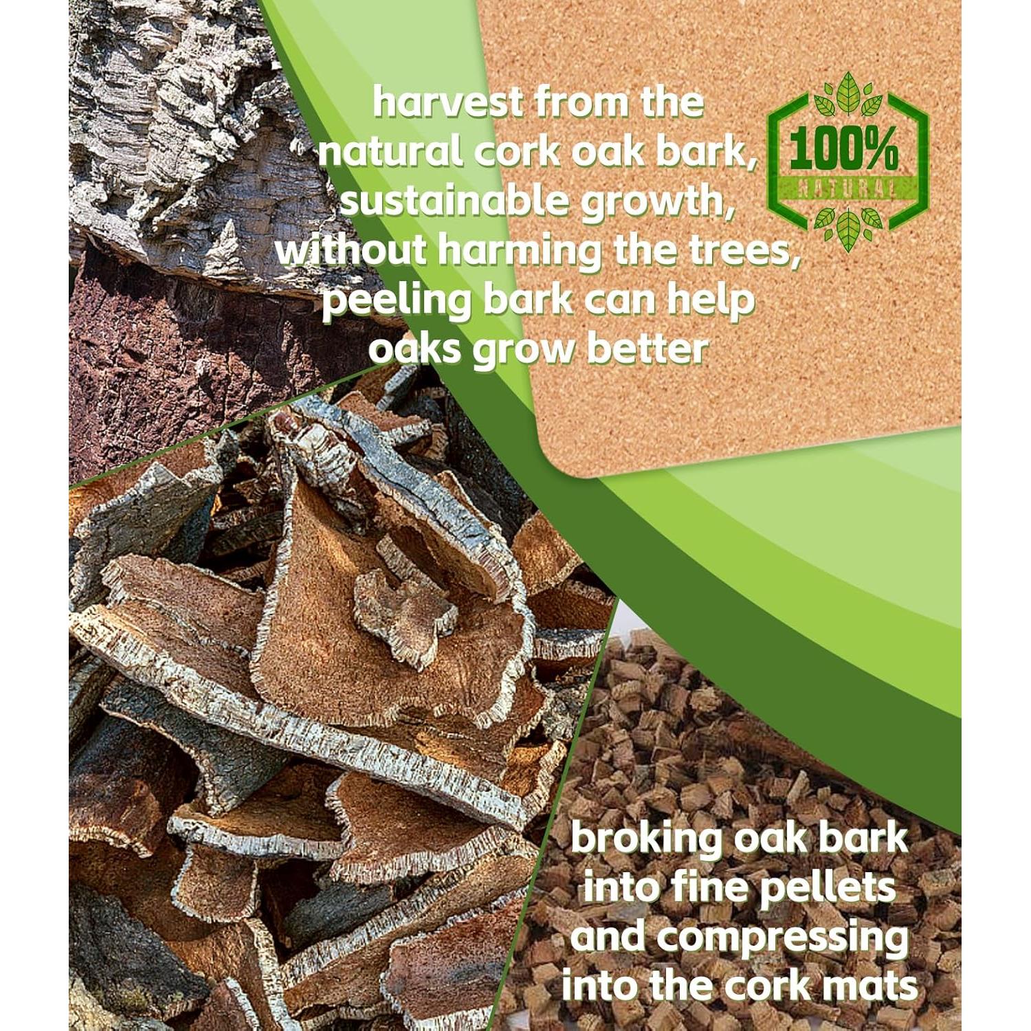 Trivete de Corcho KITLAB Rectangular 30.5 x 18 cm 4 Pcs