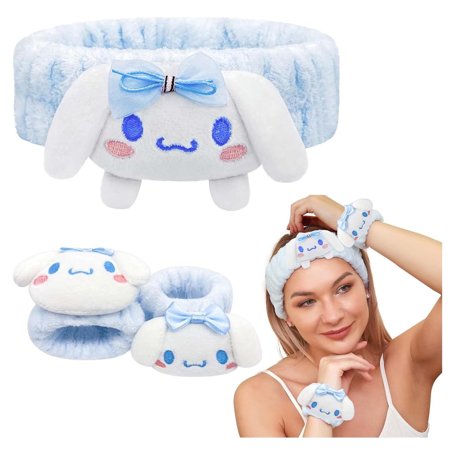 Conjunto Diadema y Pulsera Kawaii Kugiter - Microfibra Azul
