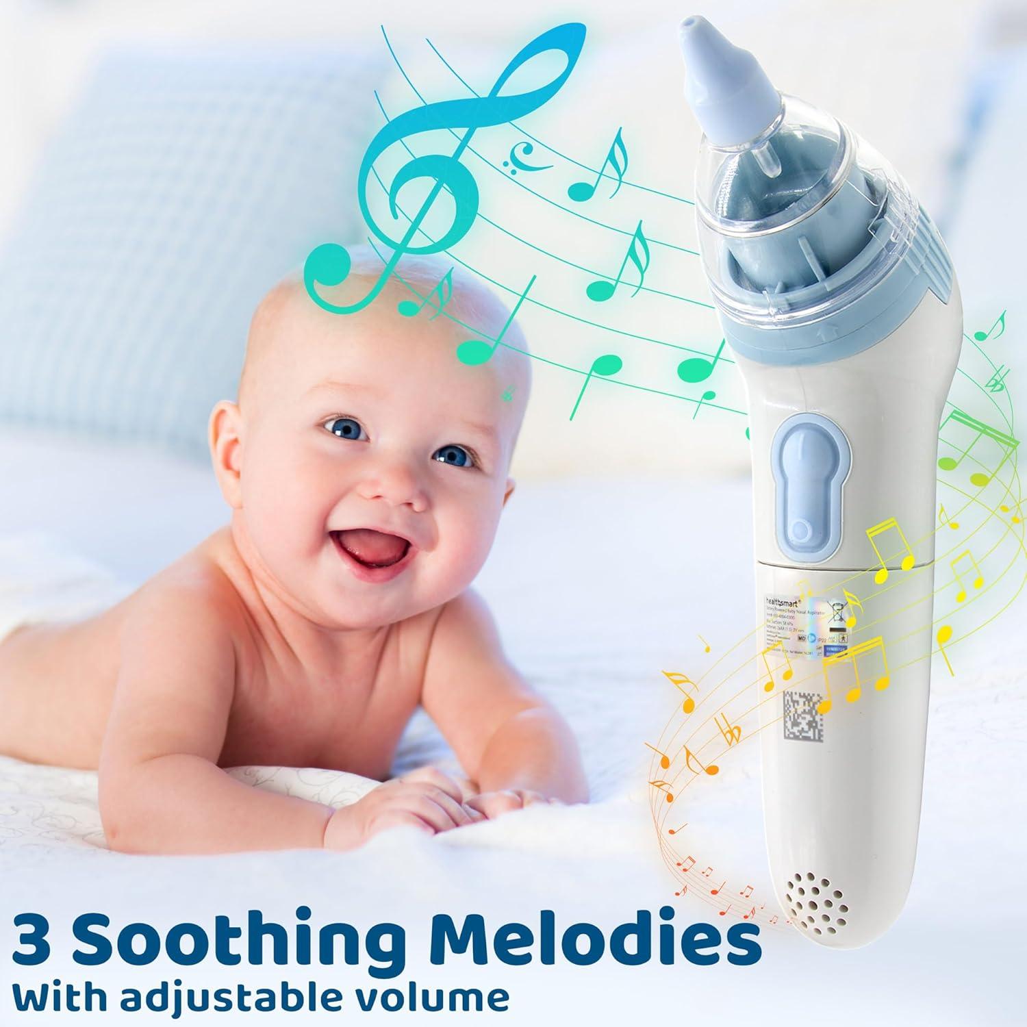 Aspirador Nasal Eléctrico HealthSmart para Bebé, 3 Niveles