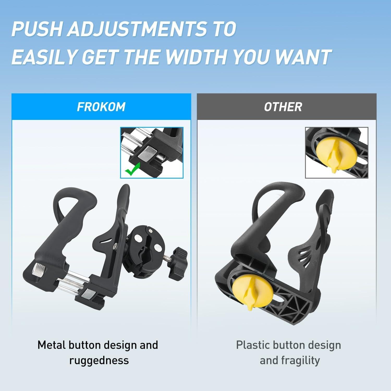 Soporte para Taza Frokom Ajustable 4.95-7.49 cm para Bicicleta