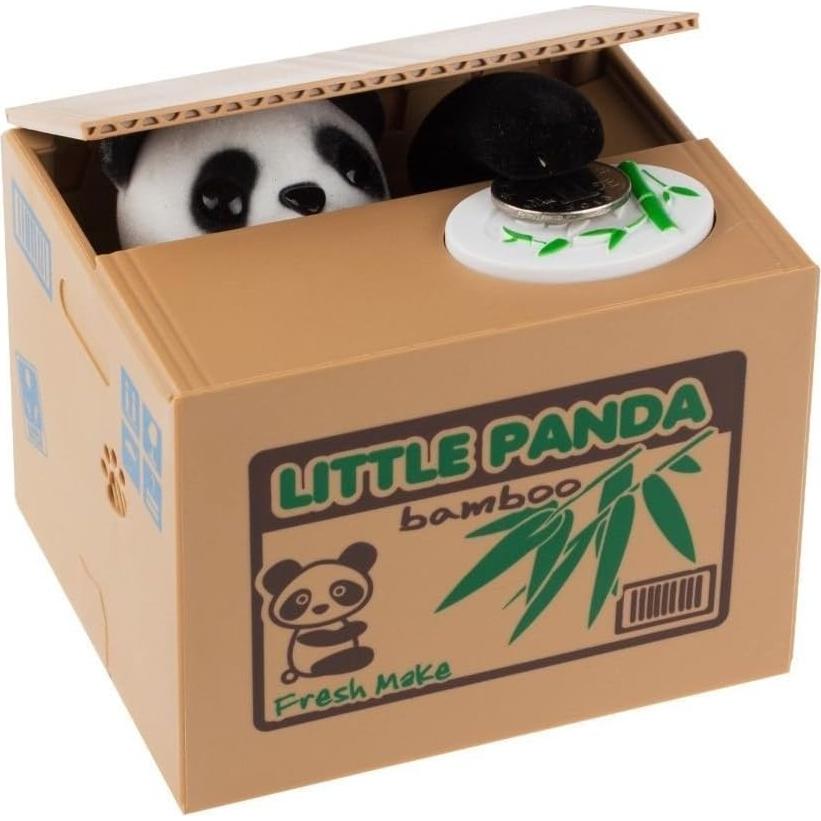Hucha Electrónica Panda con Aviso de Voz - Caja de Ahorro Infantil