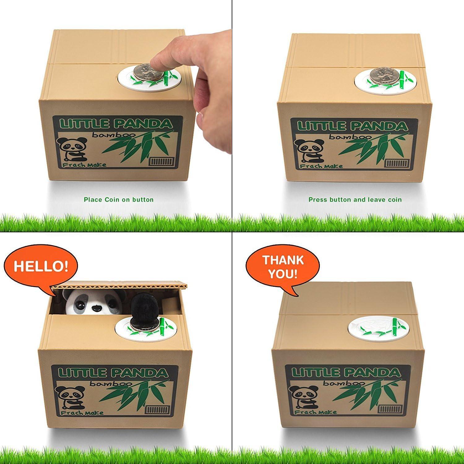 Hucha Electrónica Panda con Aviso de Voz - Caja de Ahorro Infantil