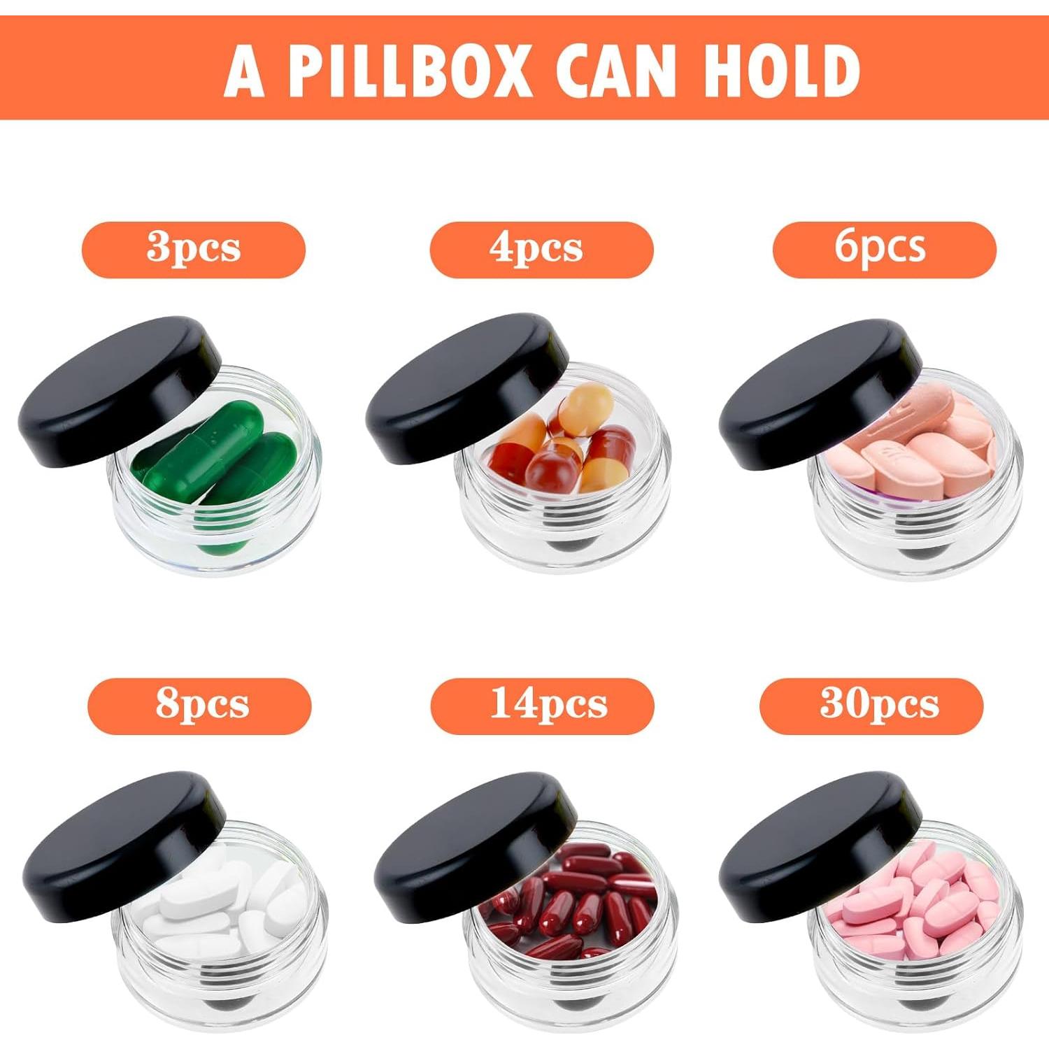 Caja Organizadora de Pastillas Dimeho 6 Pcs Portátil 3x1.5 cm