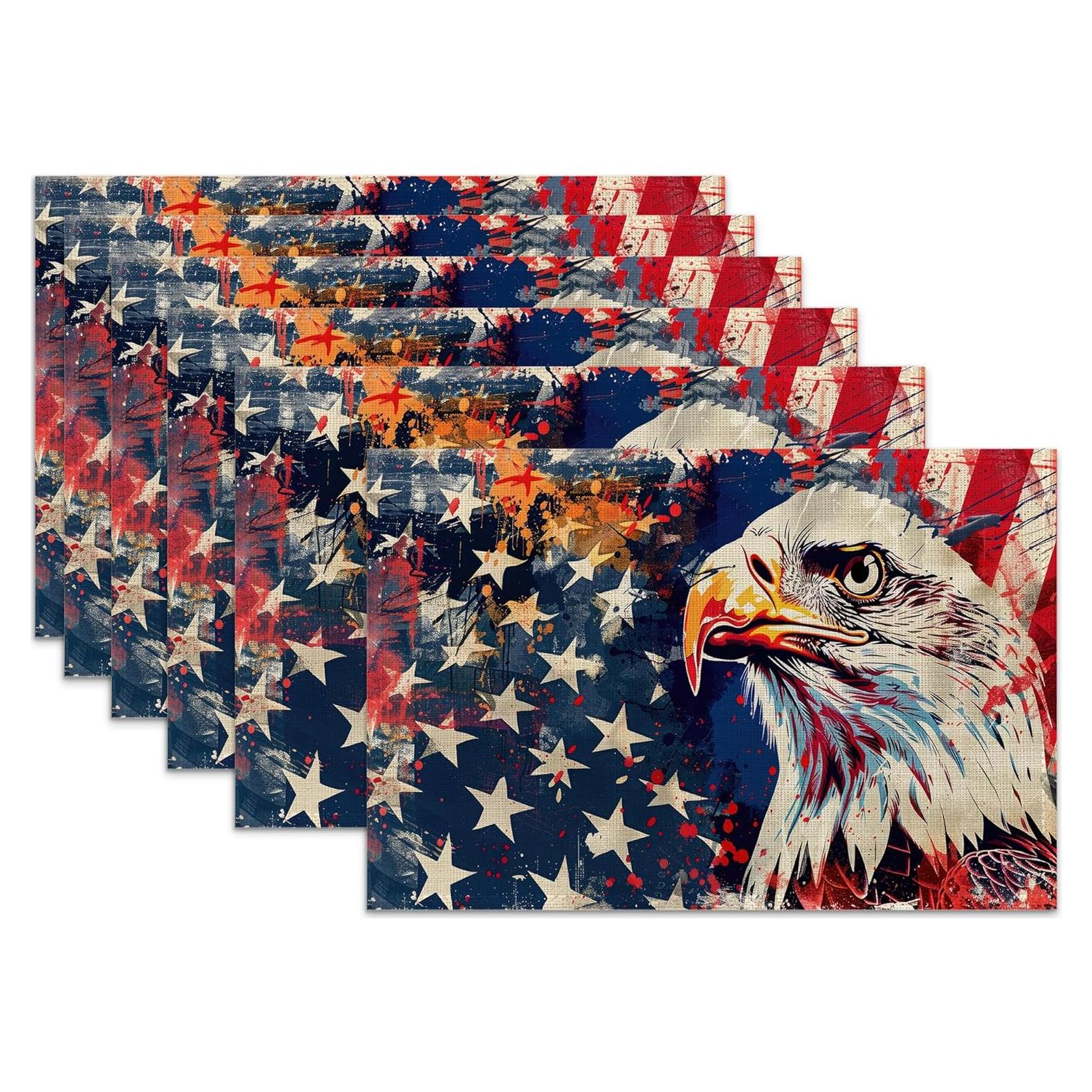 Juego de 6 Manteles Americanos Snowmolle 30x45 cm Lino Resistente