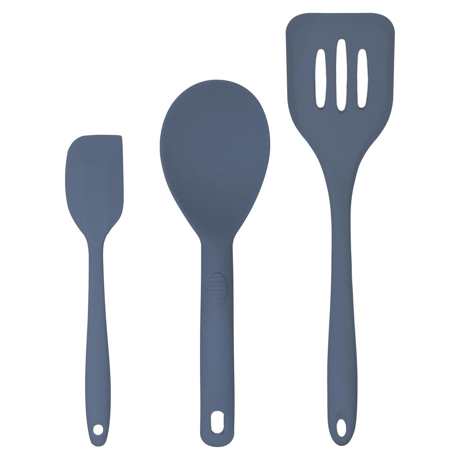 Juego de Utensilios de Cocina de Silicona 3 Piezas JS Gourmet Azul