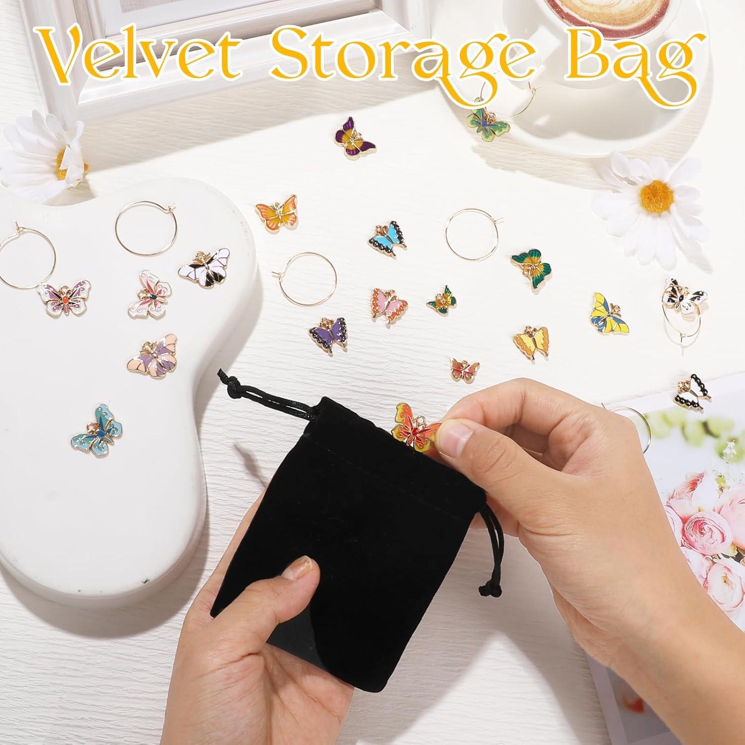 20 Encantos de Mariposa para Copas de Vino Megitzuu