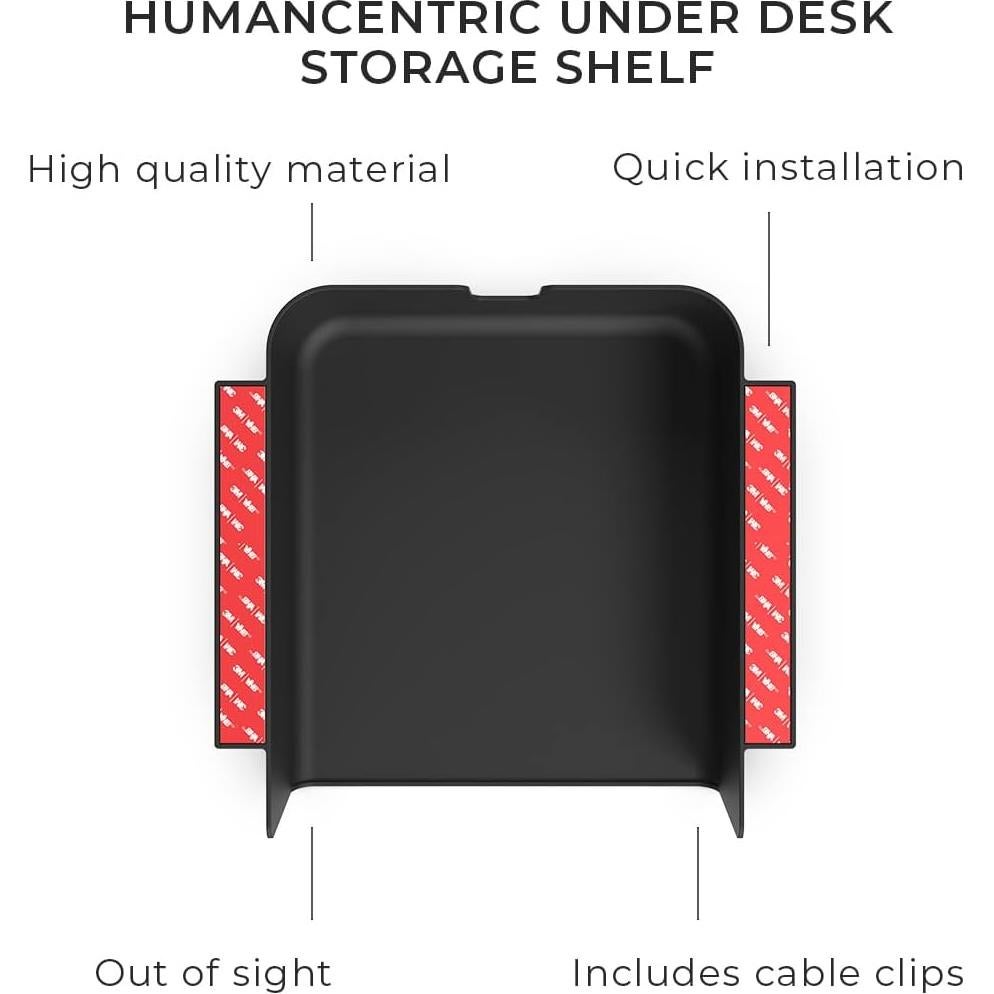 Estante de Almacenamiento Bajo Escritorio HumanCentric Negro